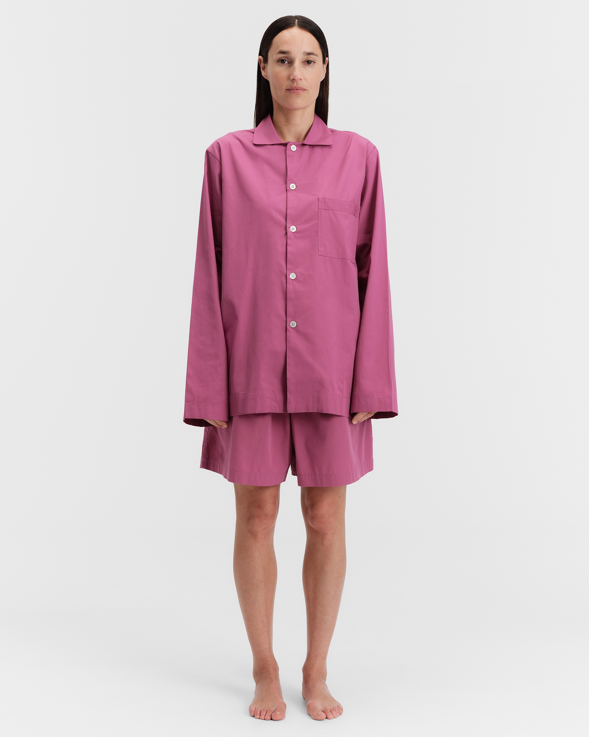 インナー・ルームウェアその他 TEKLA UNDERWEAR (POPLINPYJAMASPANTS PURPI) Tekla Poplin Pyjama Shirt Purple Pink – Neighbour