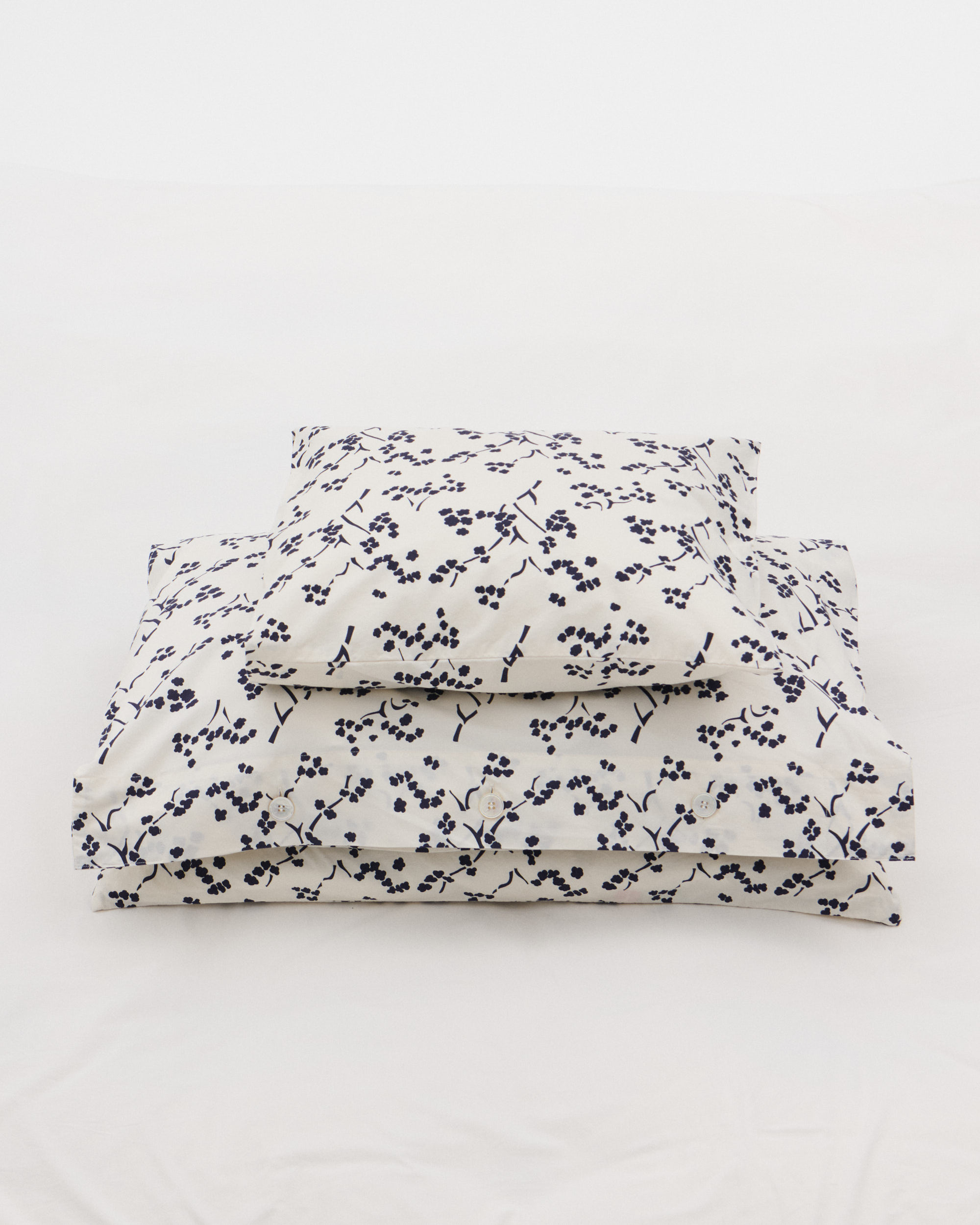 Percale kids’ bedding set - Kirsikankukka White