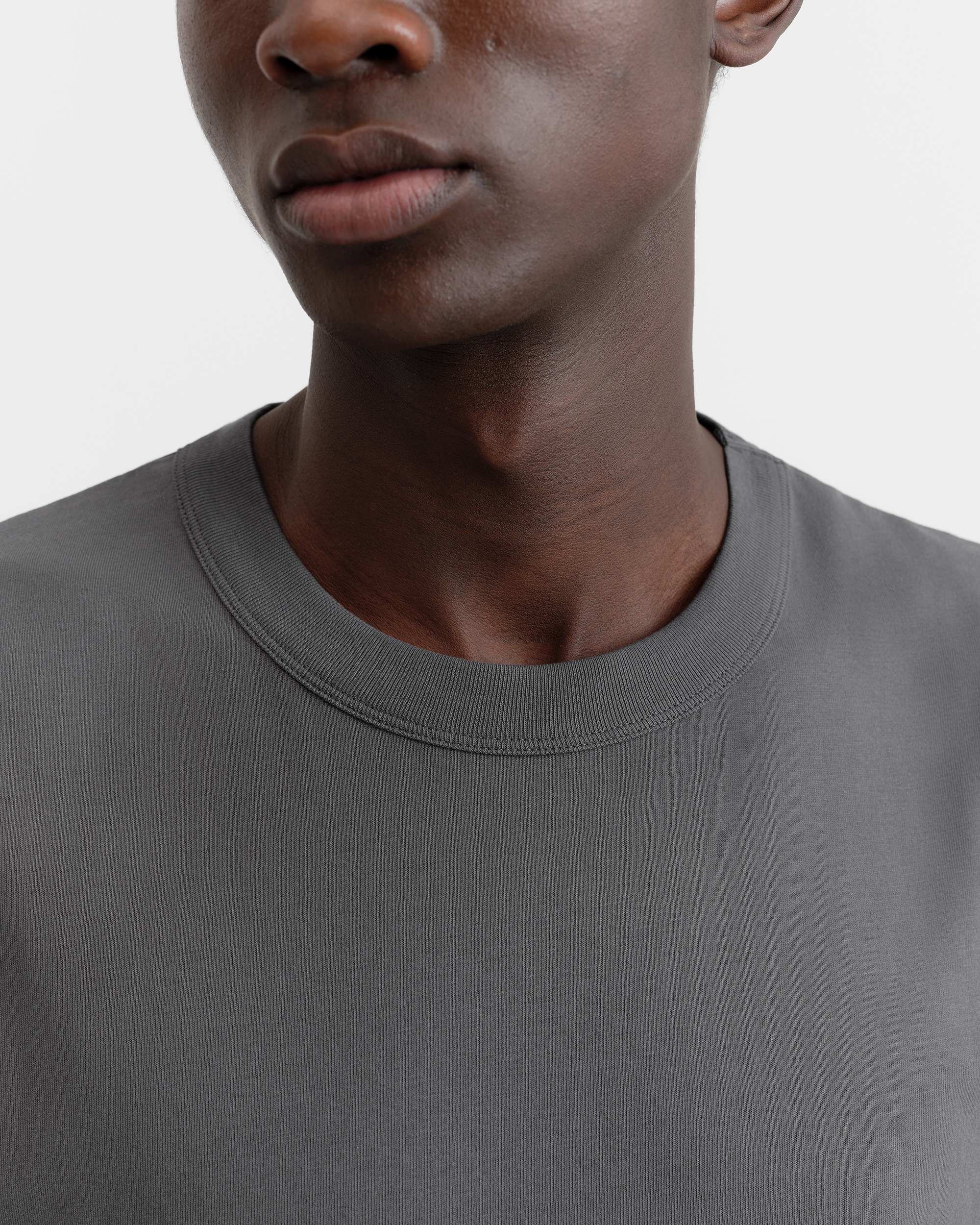 T-Shirt - Grey Melange | Tekla Fabrics