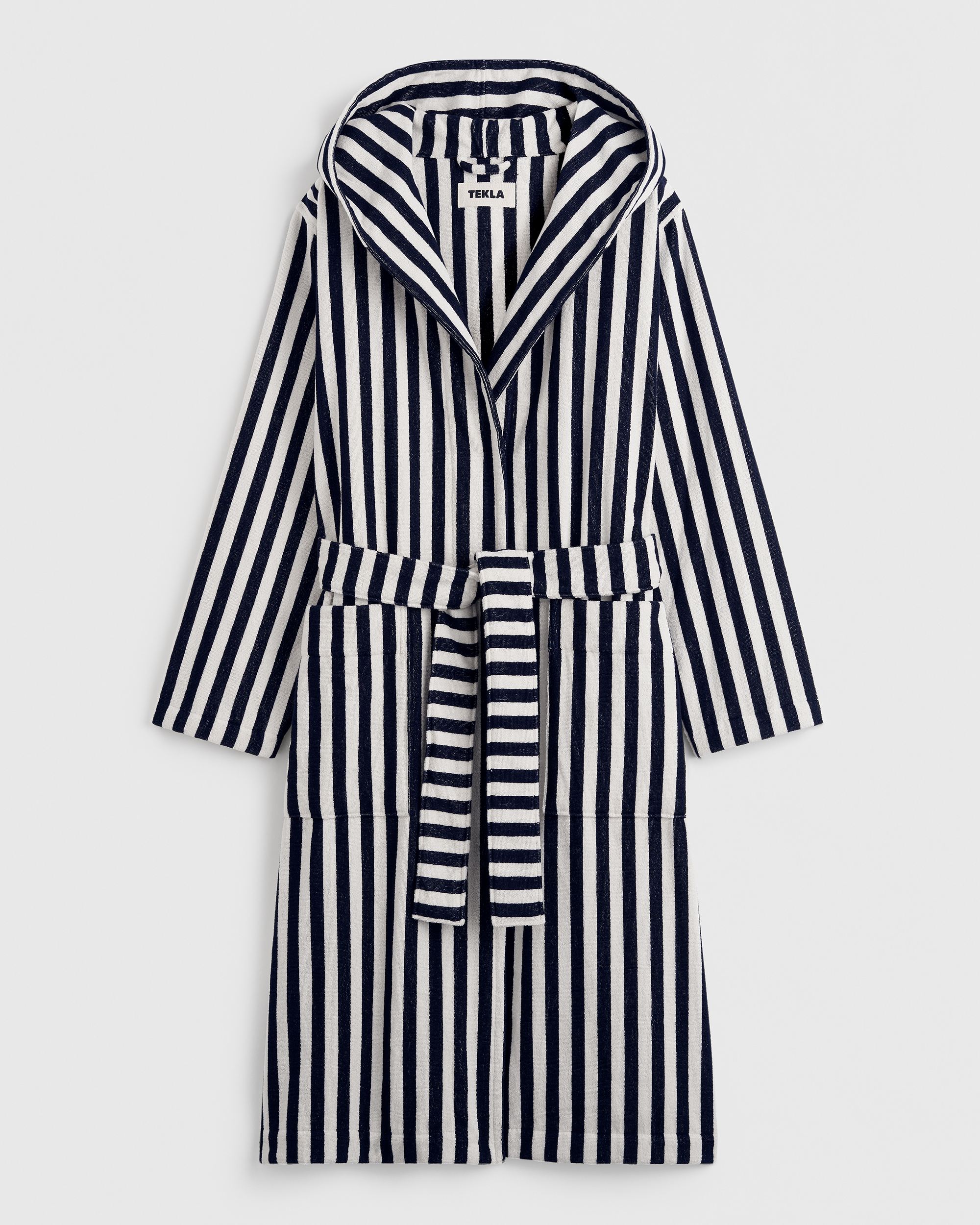 Humbug Stripes hooded bathrobe