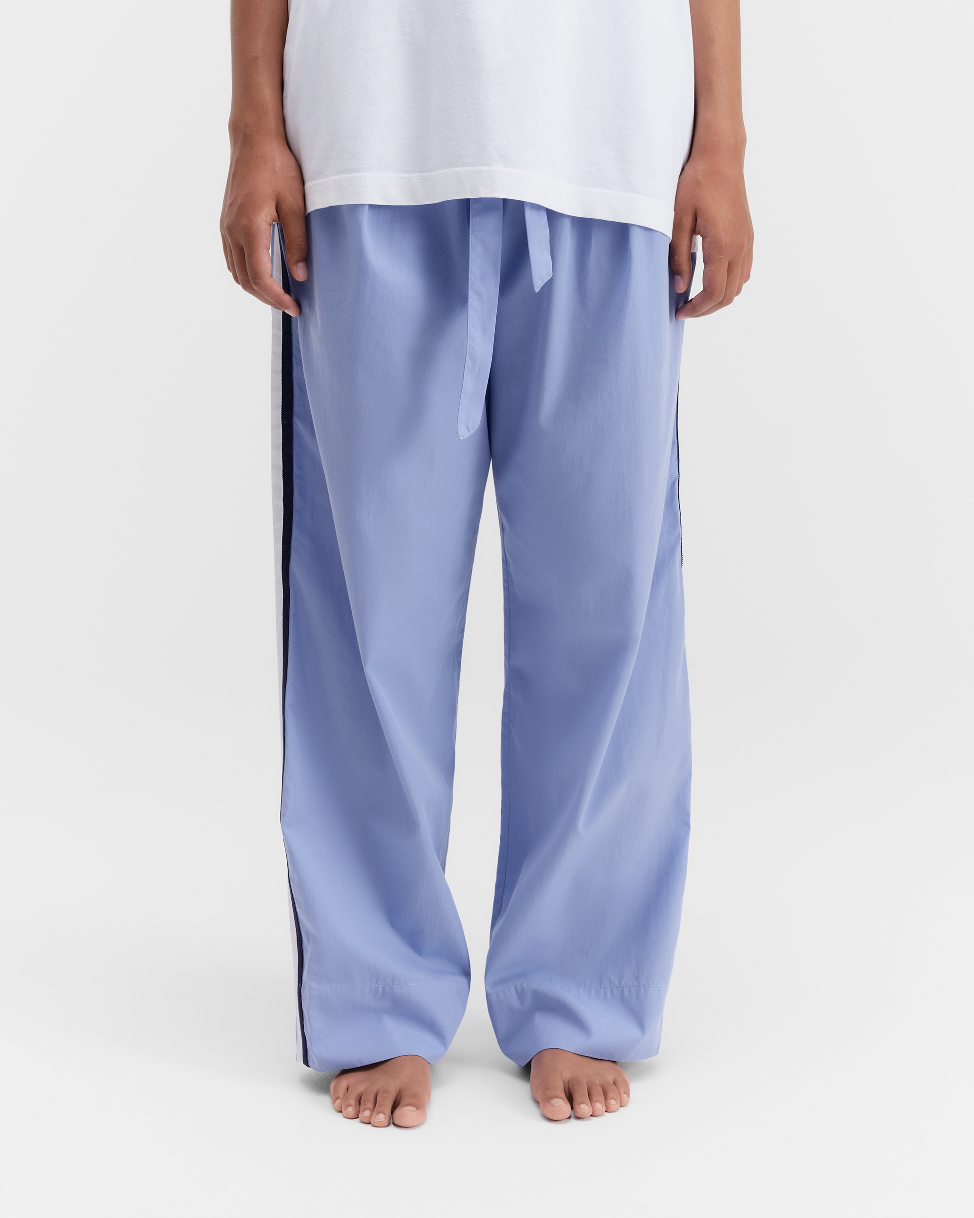 Poplin loungewear – grosgrain pants – Cornflower Blue