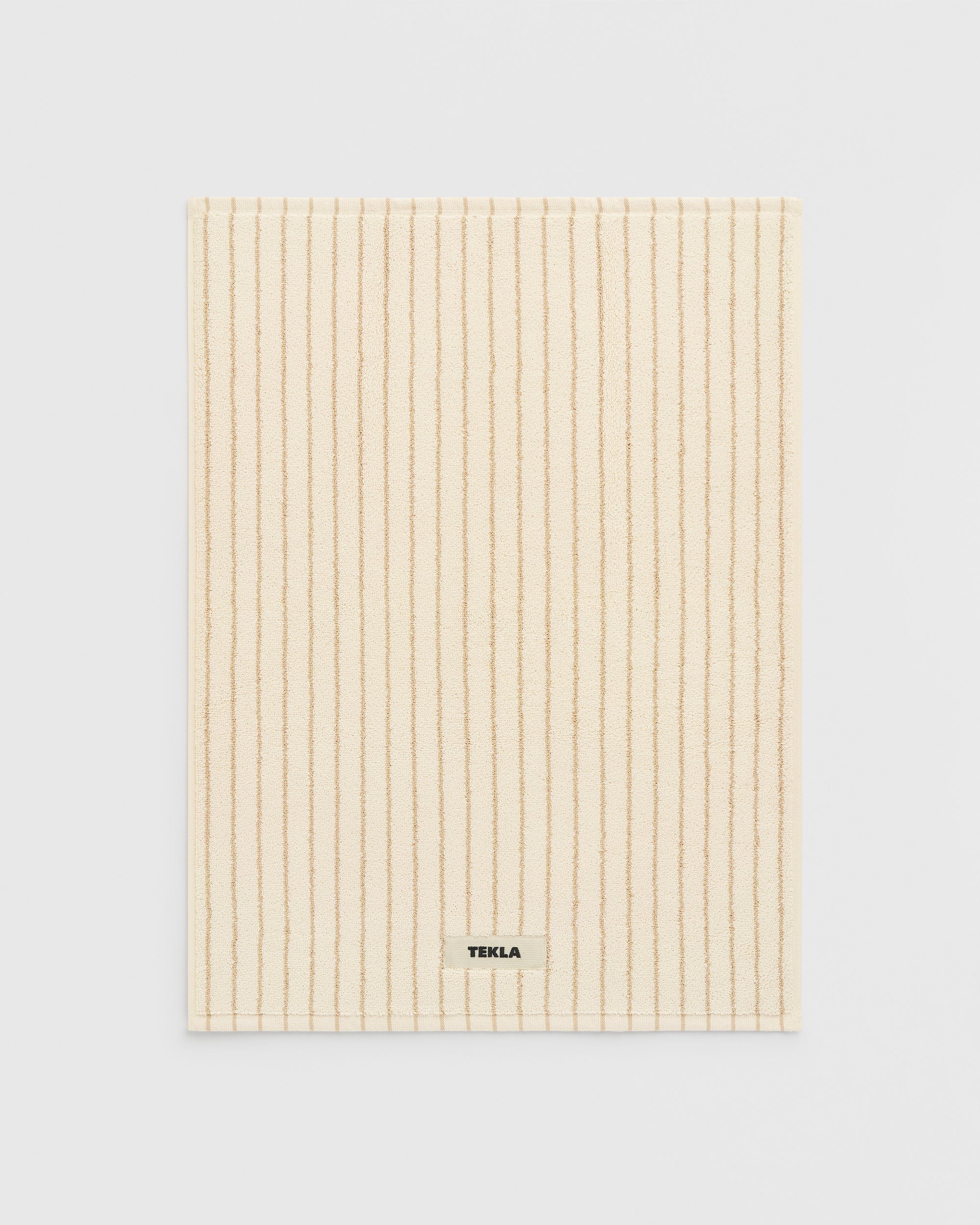 auralee×TEKLA BATH MAT Bath mat – striped – Khaki Moss | Tekla Fabrics