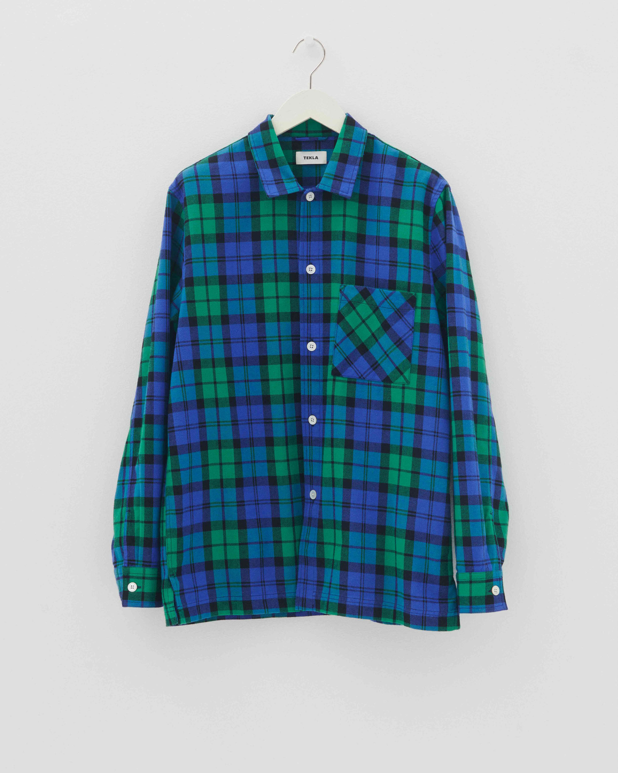 Flannel - Pyjamas Shirt - Blue Green Plaid