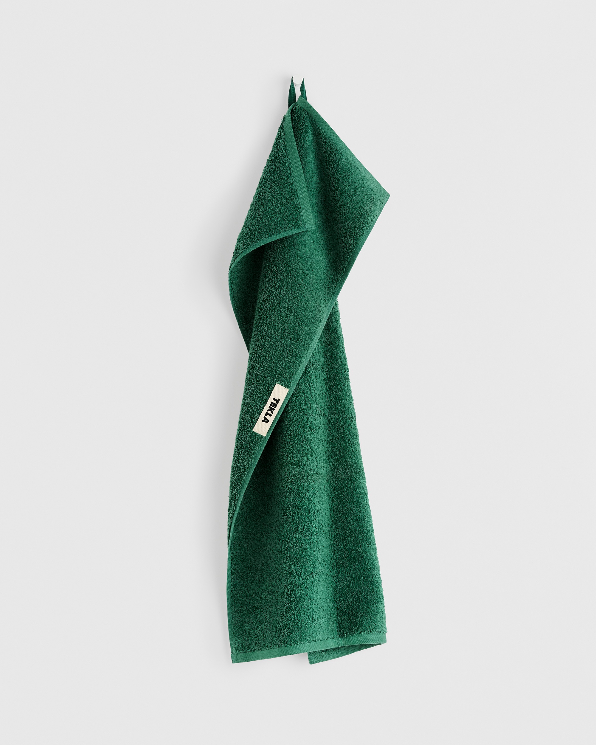 【関税込み】Tekla グリーン Terry Hooded バスローブ Hooded Bathrobe - Striped - Teal Green Stripes | Tekla Fabrics