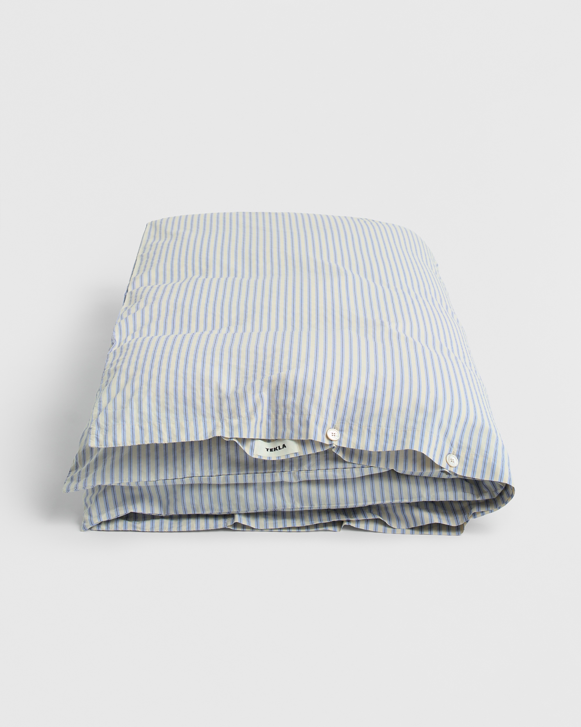 Percale duvet cover - Flint Stripes | Tekla Fabrics