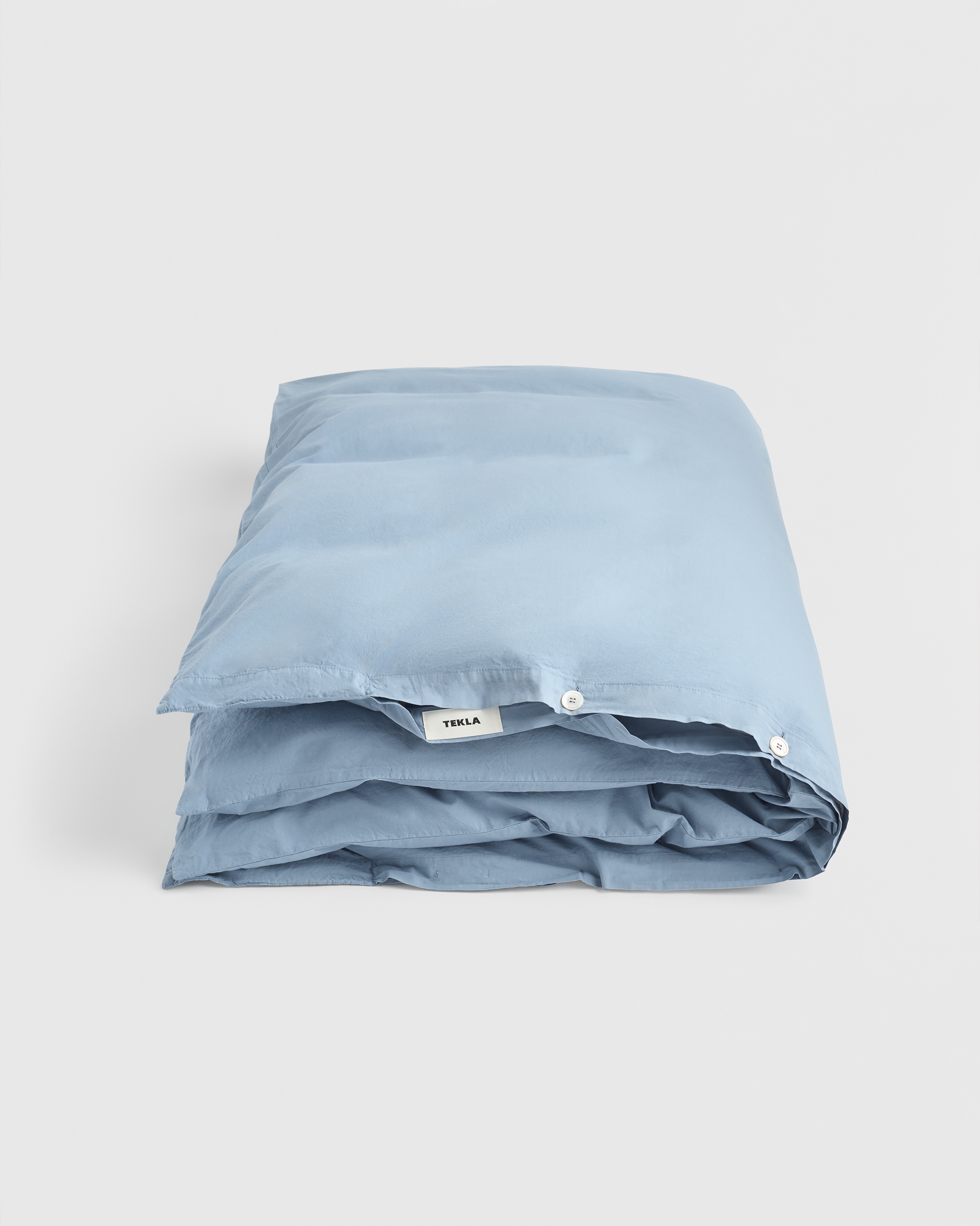French Blue percale duvet cover | Tekla Fabrics