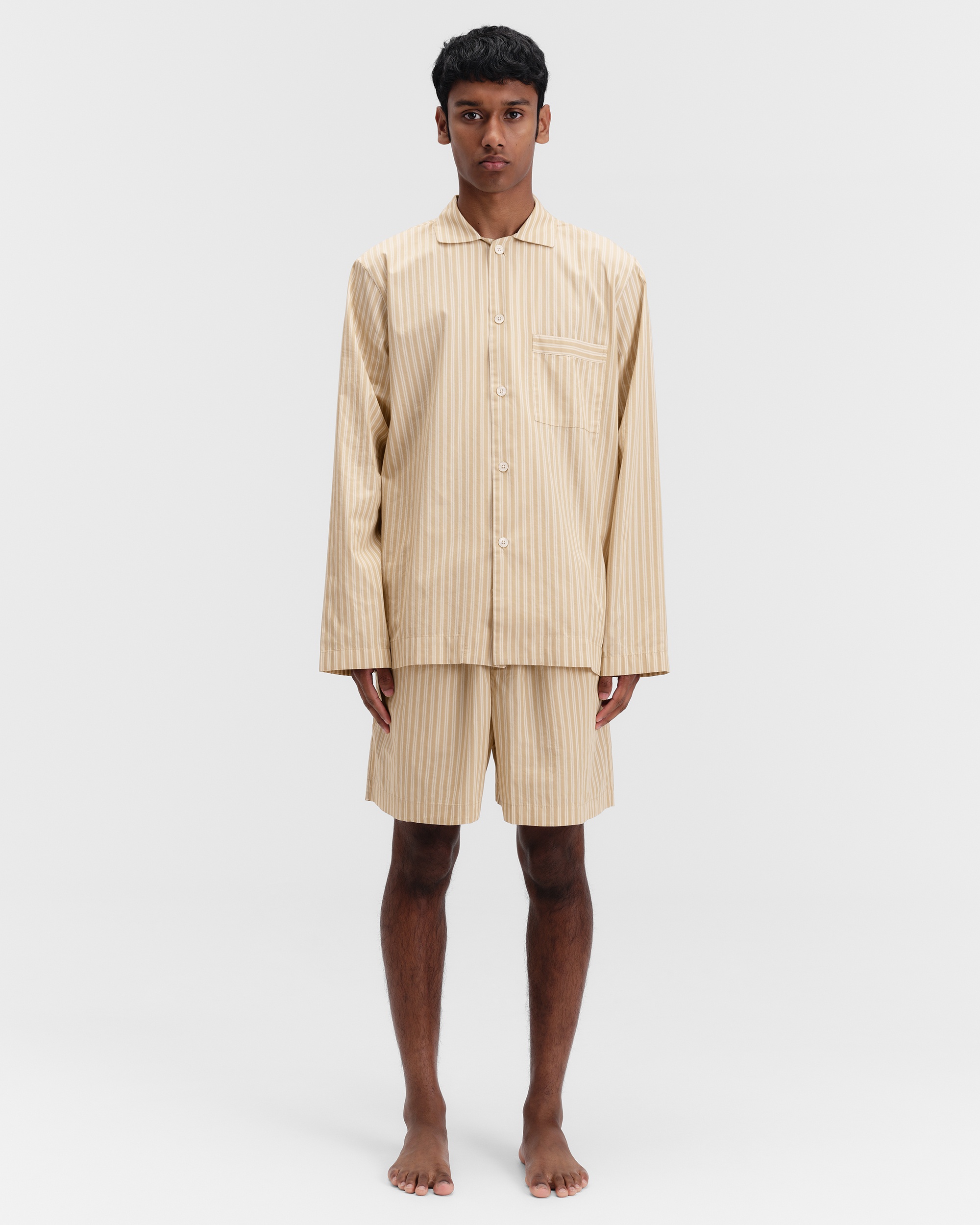 新品 未使用 Stussy TEKLA POPLIN PYJAMA SHORTS Poplin pyjamas – shorts – Hand Drawn Stripes | Tekla Fabrics