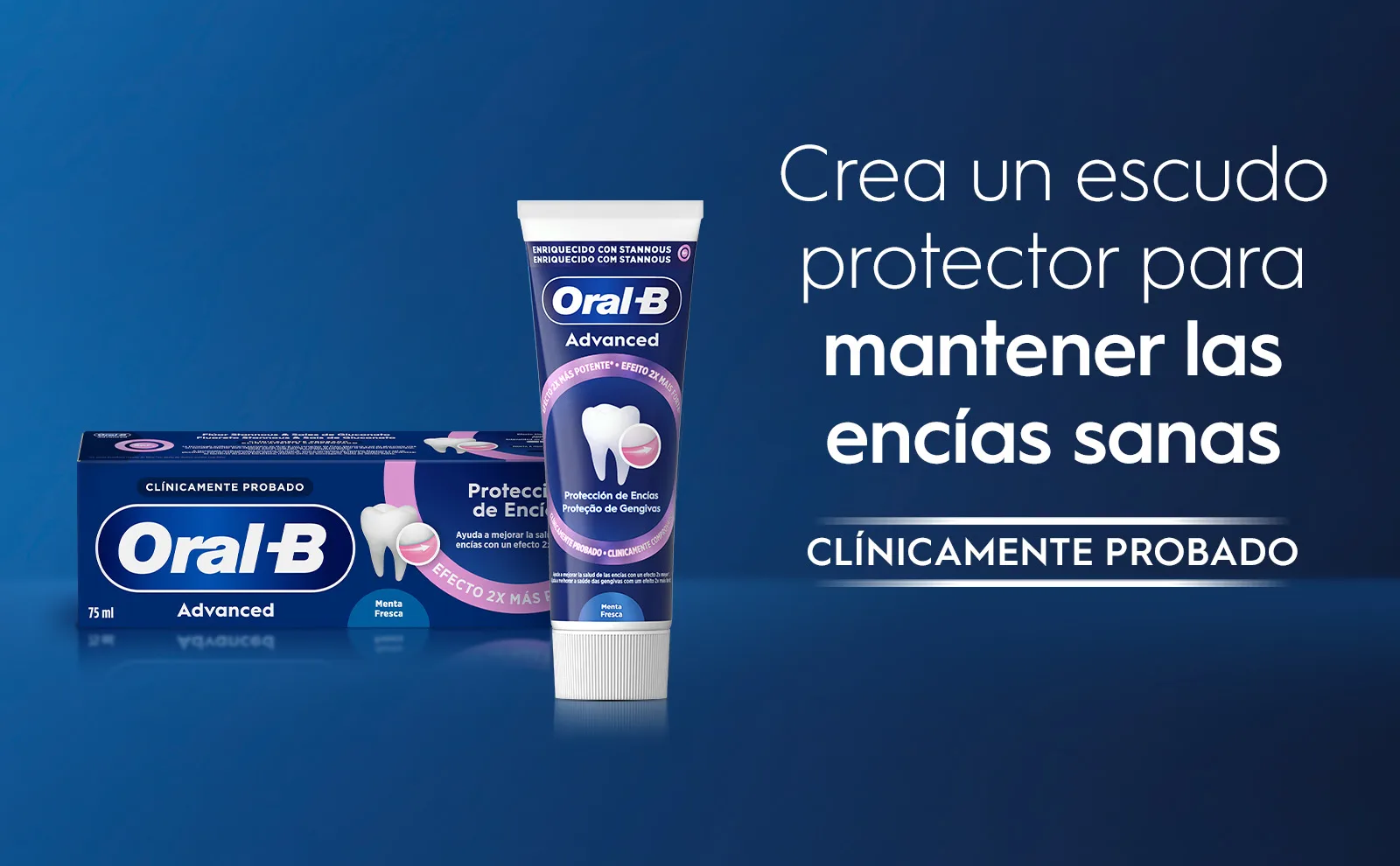 Oral-B Advanced Gum Protection creates a protective shield to keep gums healthy.