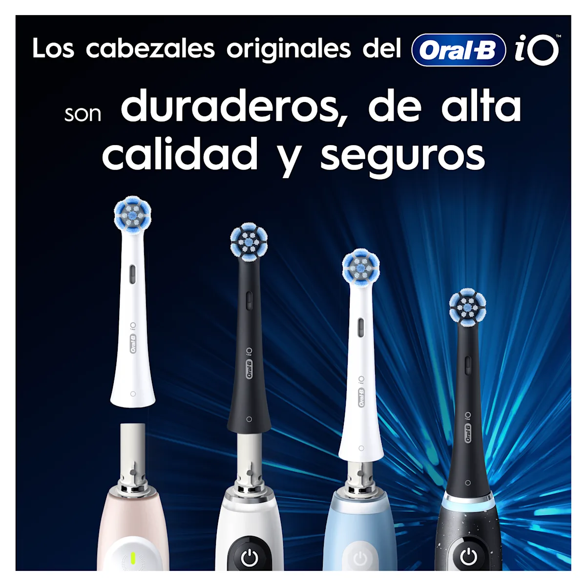 OralB iO Gentle Care Cabezales Blancos pack de 4 recambios
