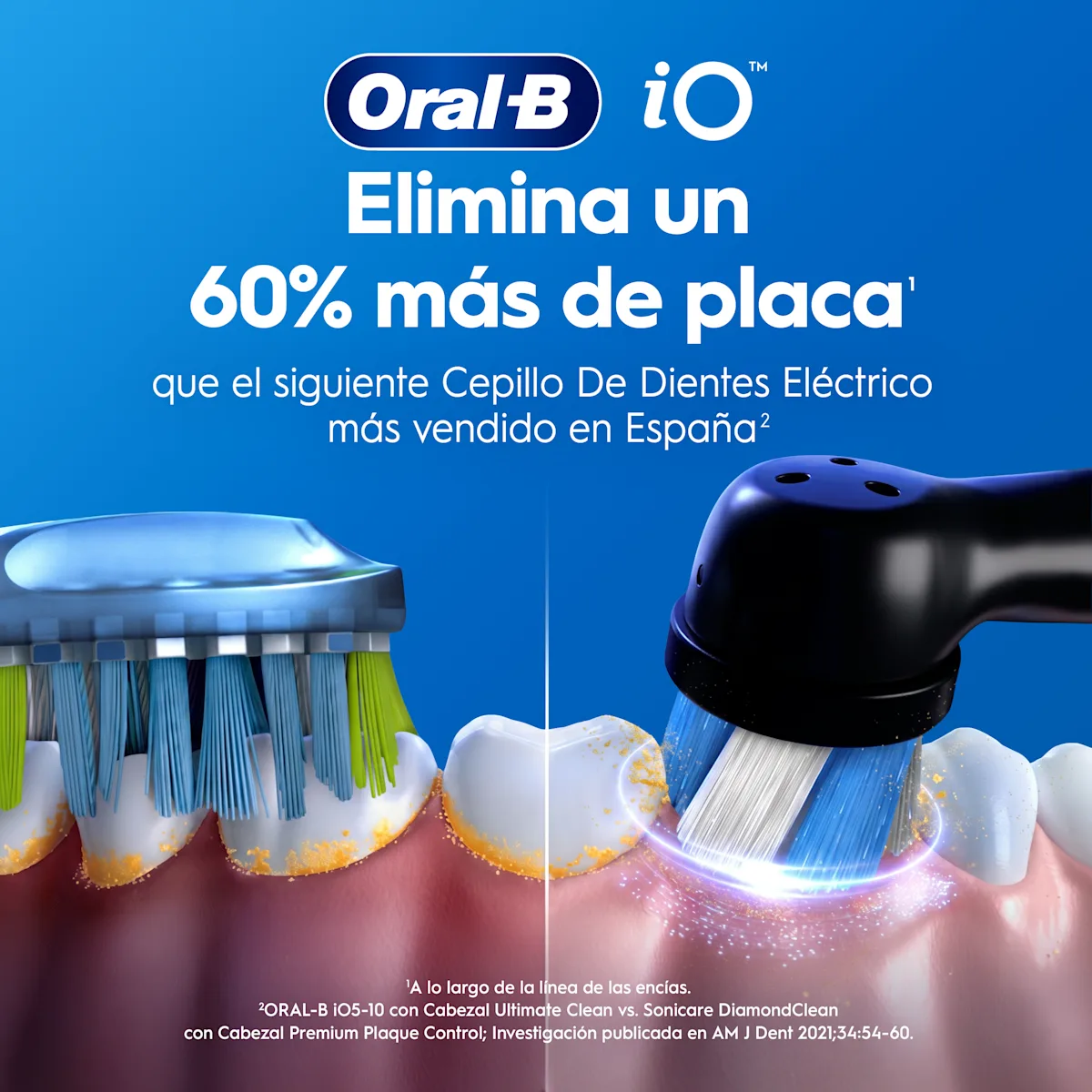 Cepillo de dientes recargable iO2 Negro con funda de viaje