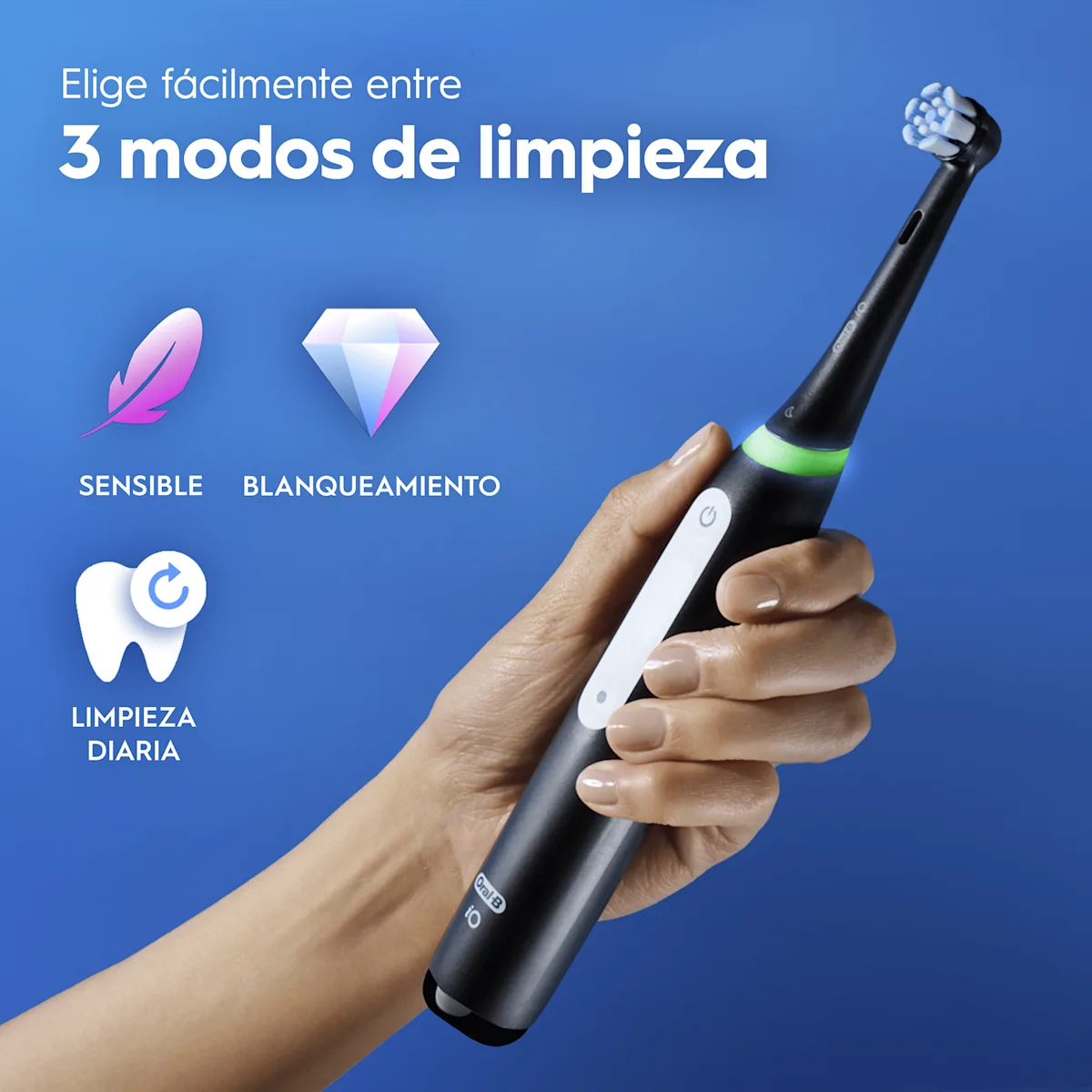 Pack de 2 cepillos eléctricos iO3 Negro y Rosa con 2 cabezales y funda de viaje