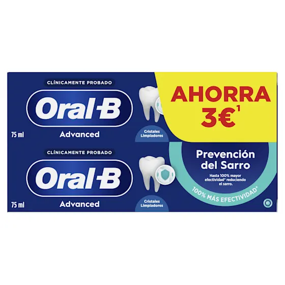 Oral-B Pack Ahorro Advanced Prevención del Sarro Pasta Dental x2 - Secondary 8