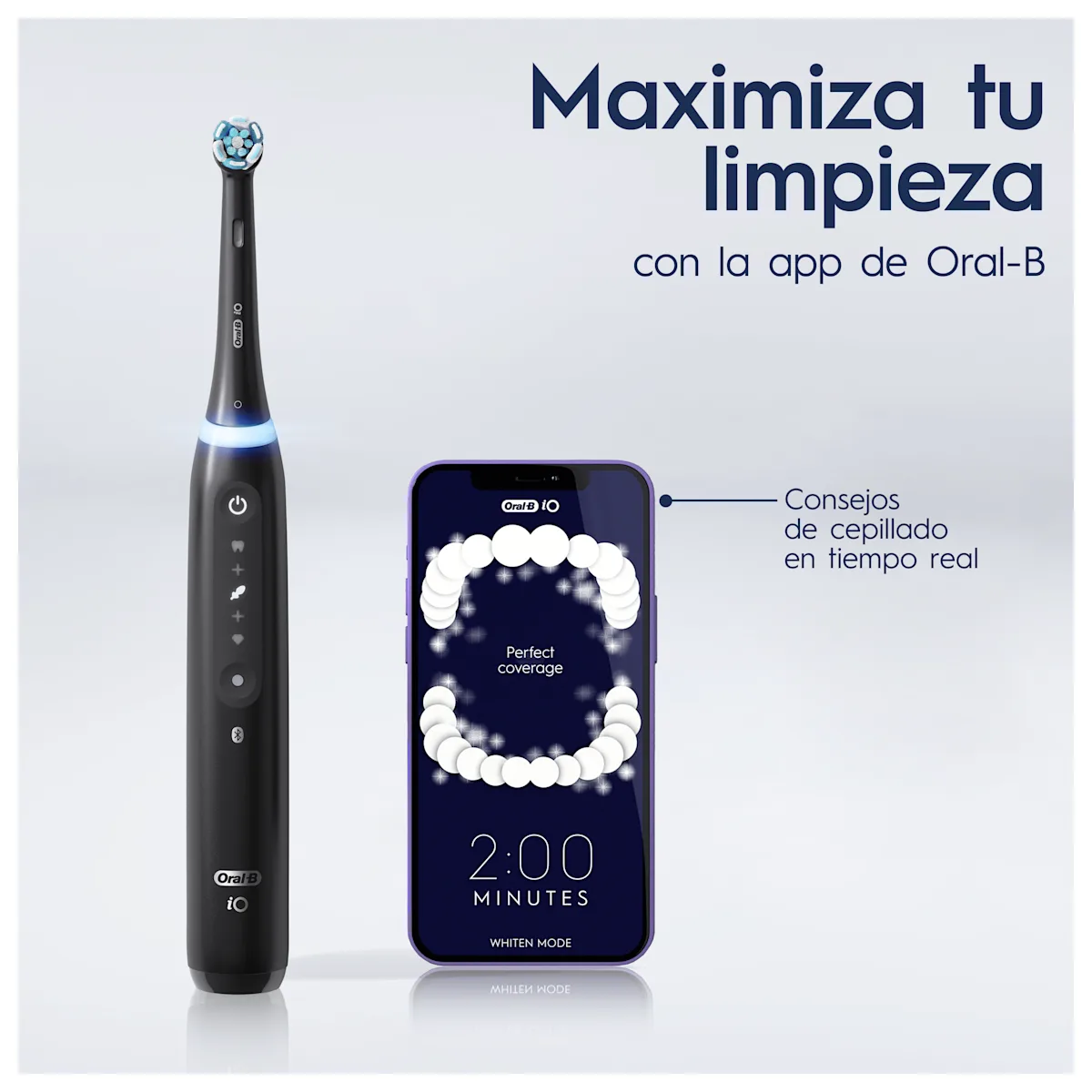 Cepillo de dientes iO5 Negro con 1 cabezal y estuche magnético