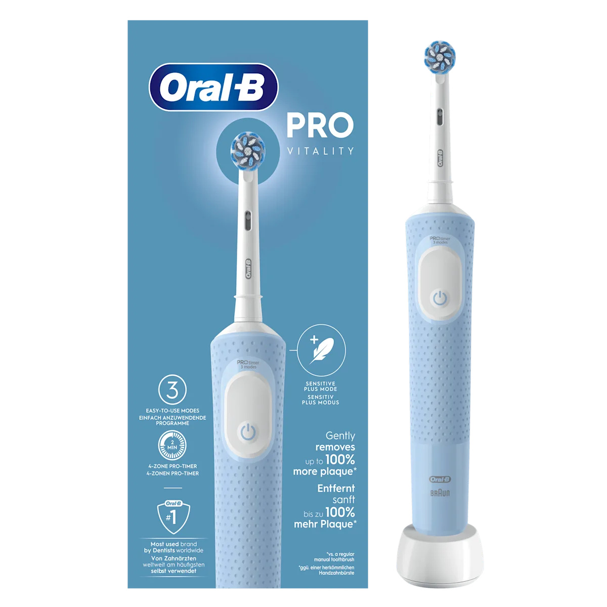 Cepillo de dientes eléctrico recargable Vitality Pro Azul