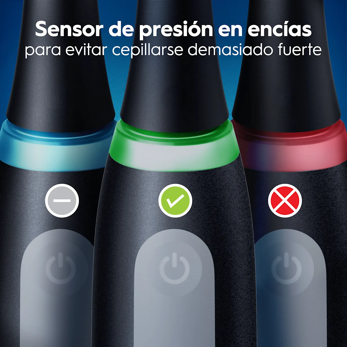 Cepillo de dientes recargable iO3 Negro con 3 cabezales