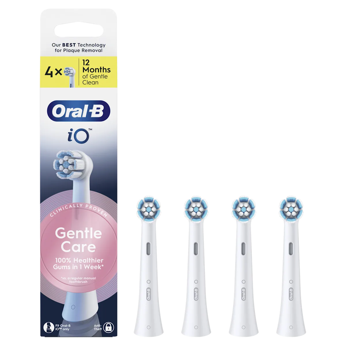 OralB iO Gentle Care Cabezales Blancos pack de 4 recambios