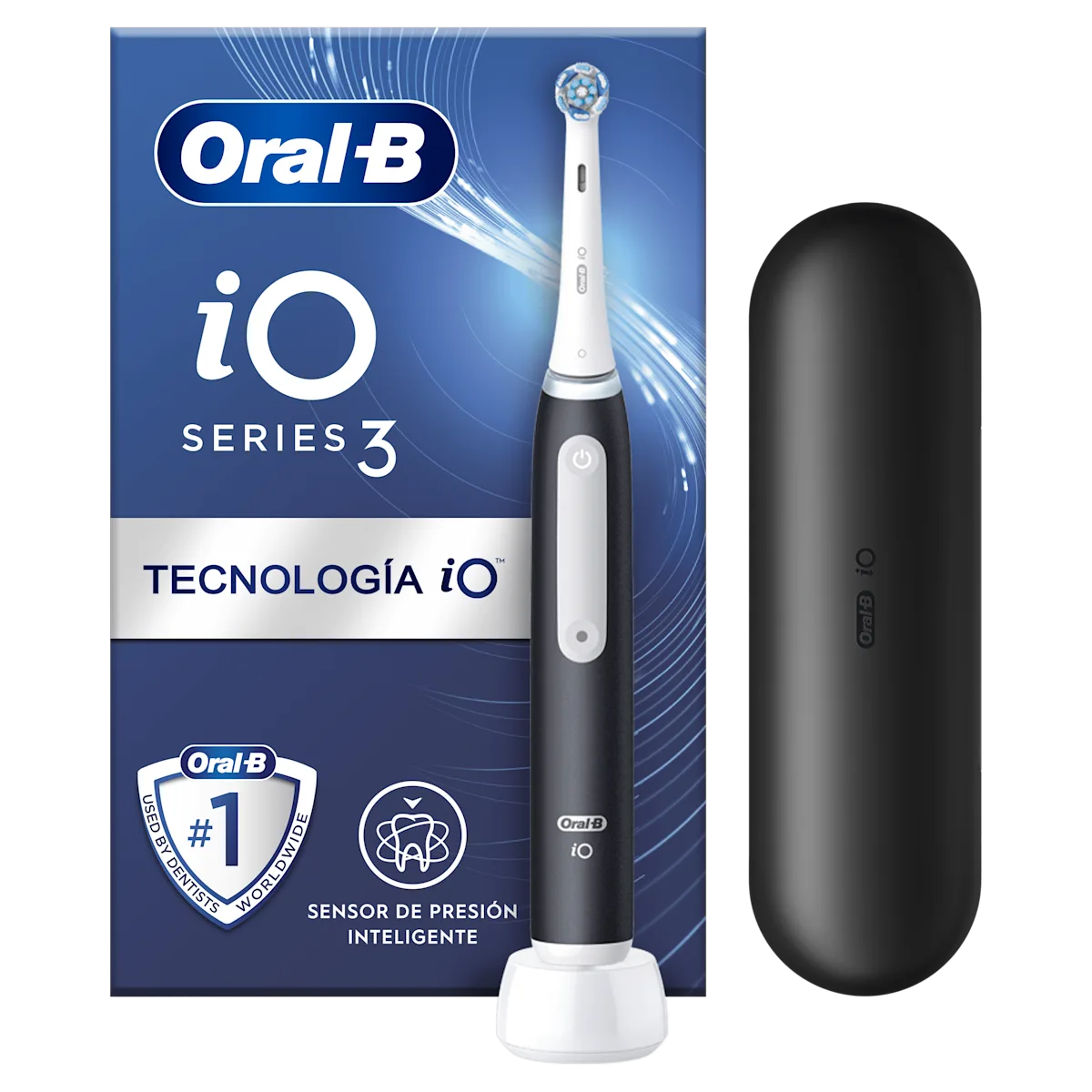 Oral-B iO3 Clean and clear cepillo con sensor de presión visible 360° para proteger encías.