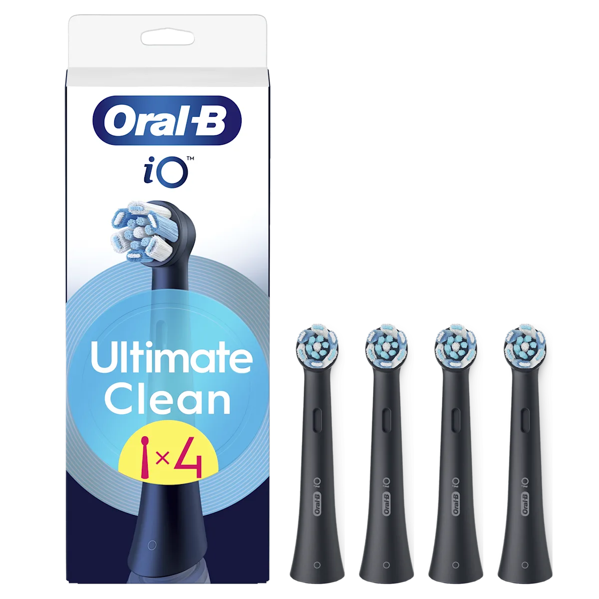 OralB iO Ultimate Clean Cabezales Negros pack de 4 recambios
