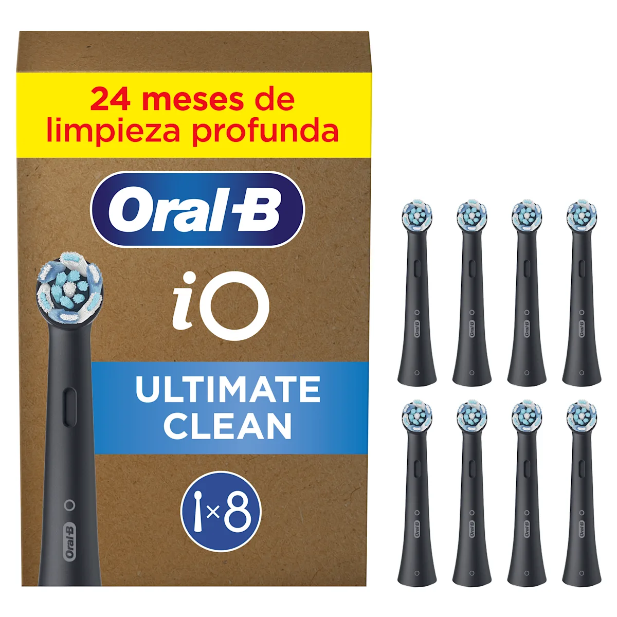 Pack de 8 cabezales de recambio negros Ultimate Clean