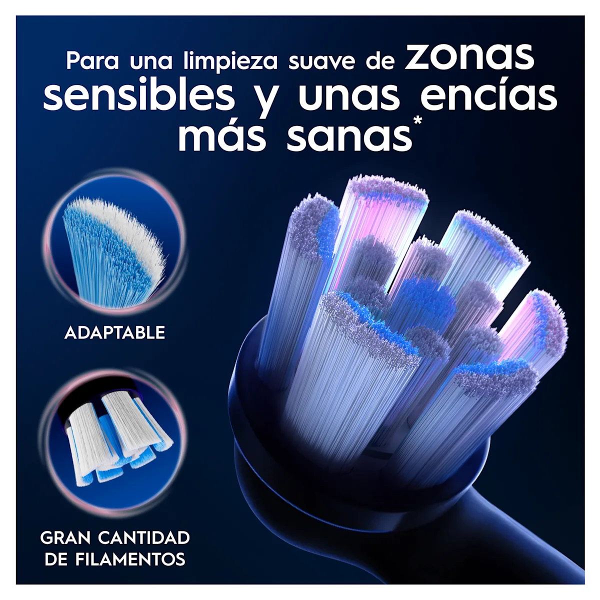 OralB iO Gentle Care Cabezales Negros pack de 6 recambios