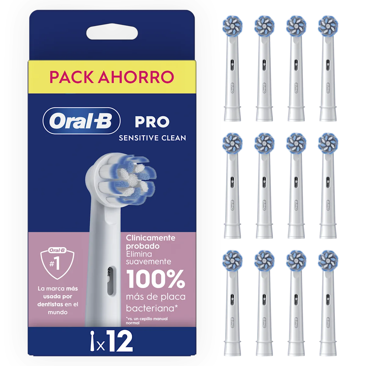 OralB Sensitive Clean Cabezales de recambio pack de 12 Blanco