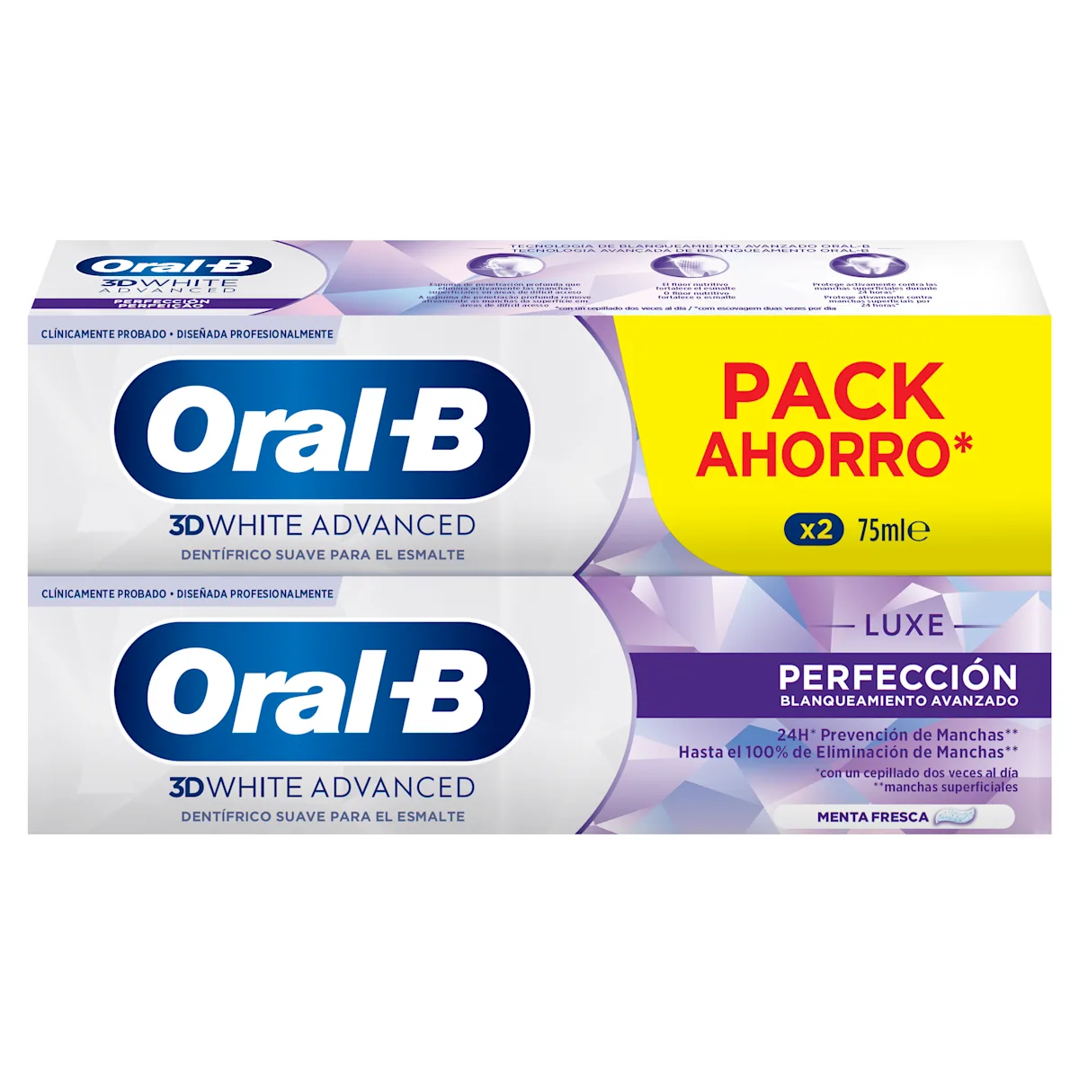 Oral-B 3DW Luxe Perfection Pasta de Dientes Pack 2x75ml