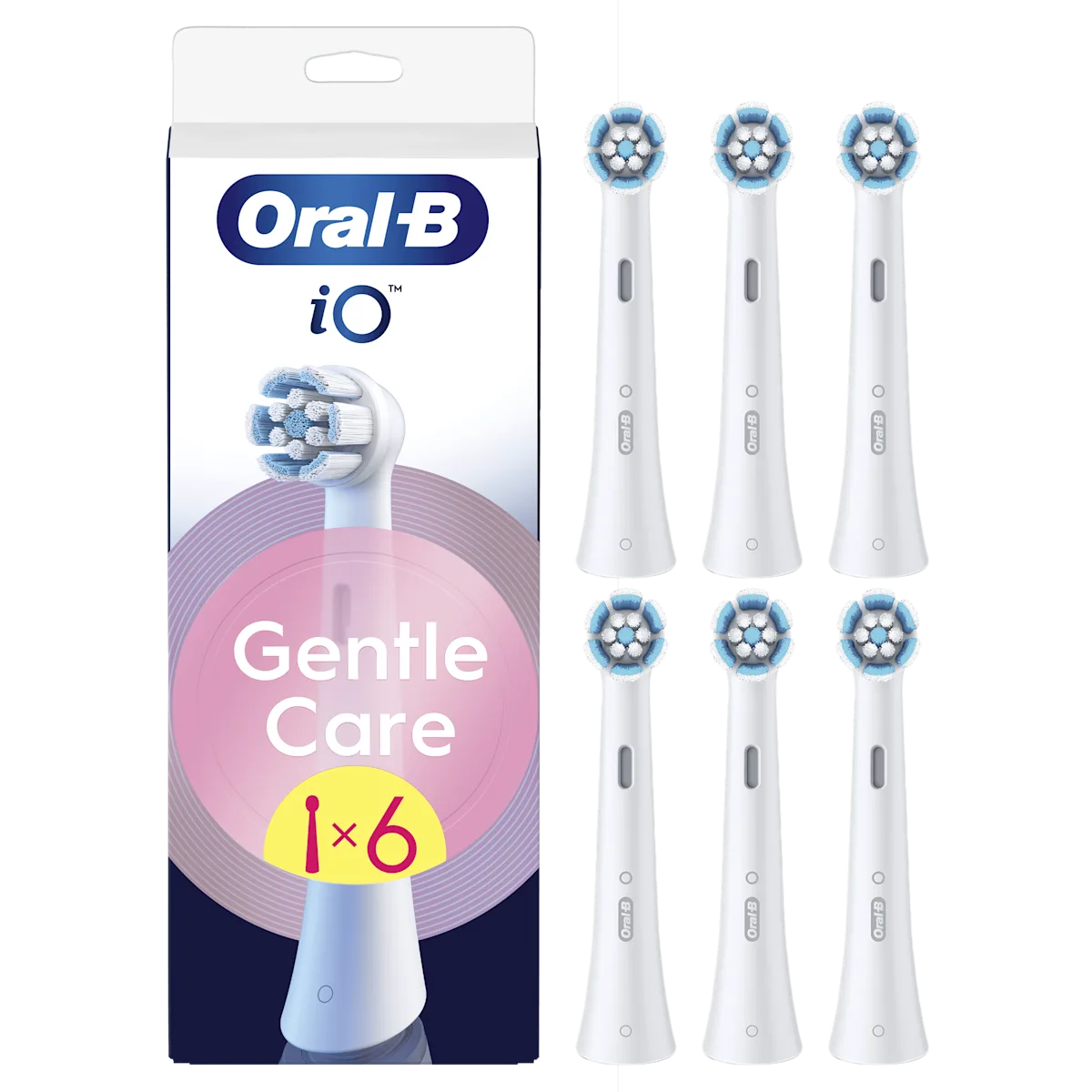 OralB iO Gentle Care Cabezales Blancos pack de 6 recambios