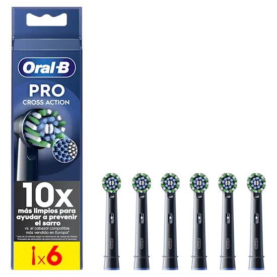 Oral-B Recambios Cross Action Negros - Pack de 6 - Main Image