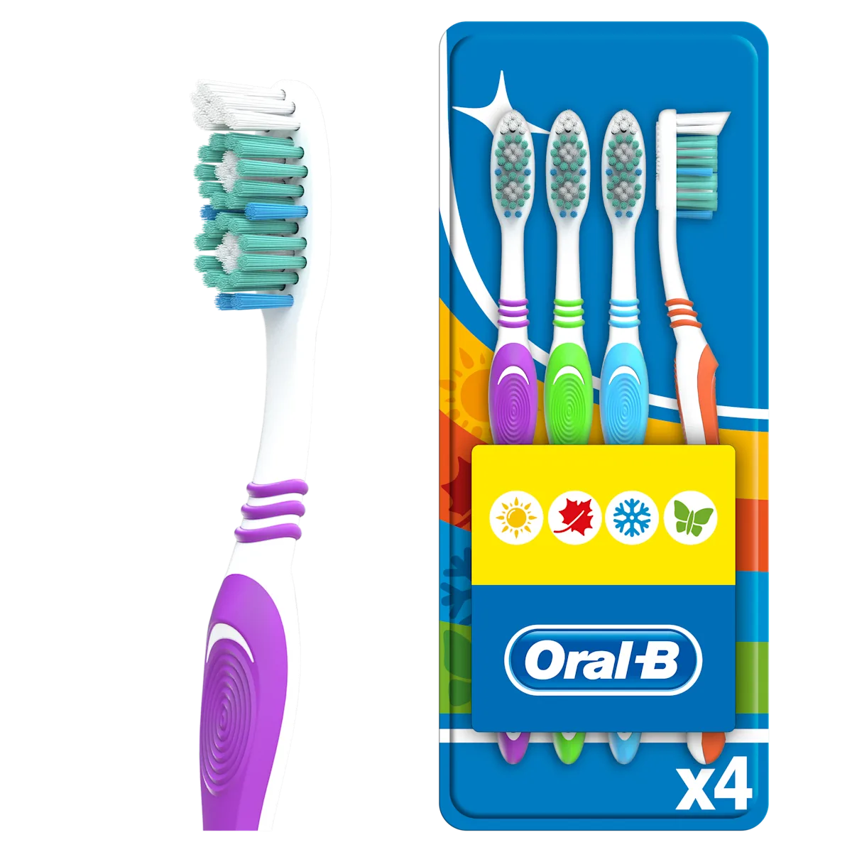Oral-B Cepillo Shiny Clean 4 unidades