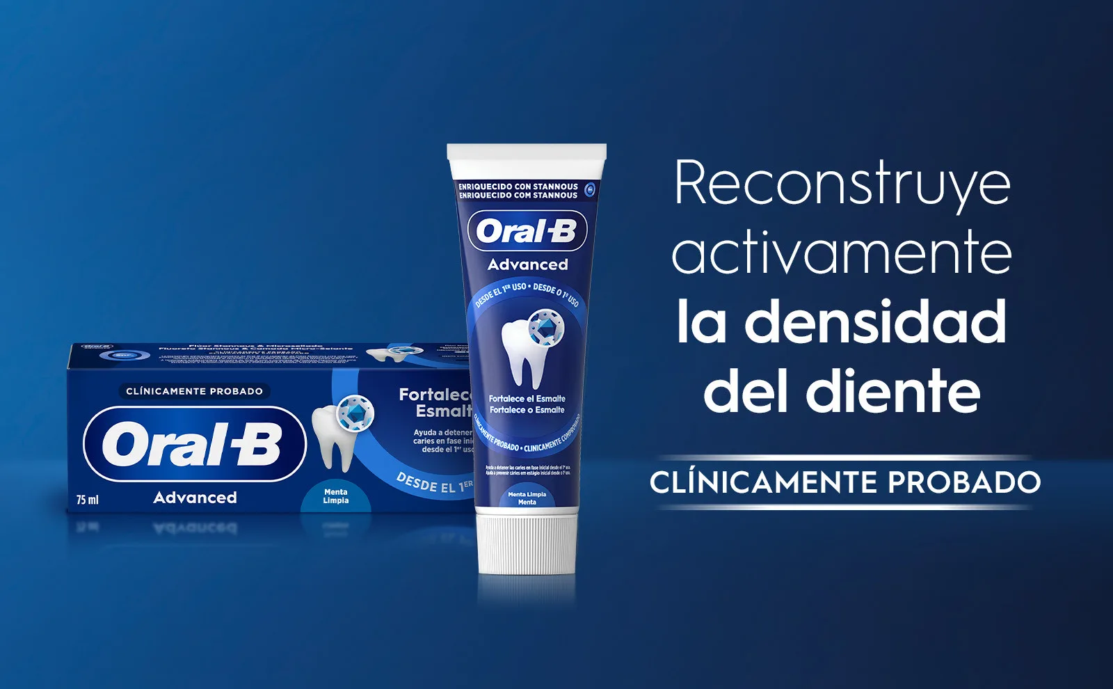 Oral-B Pack Ahorro Advanced Fortalece el Esmalte Pasta Dental x2 - Gallery Item 2