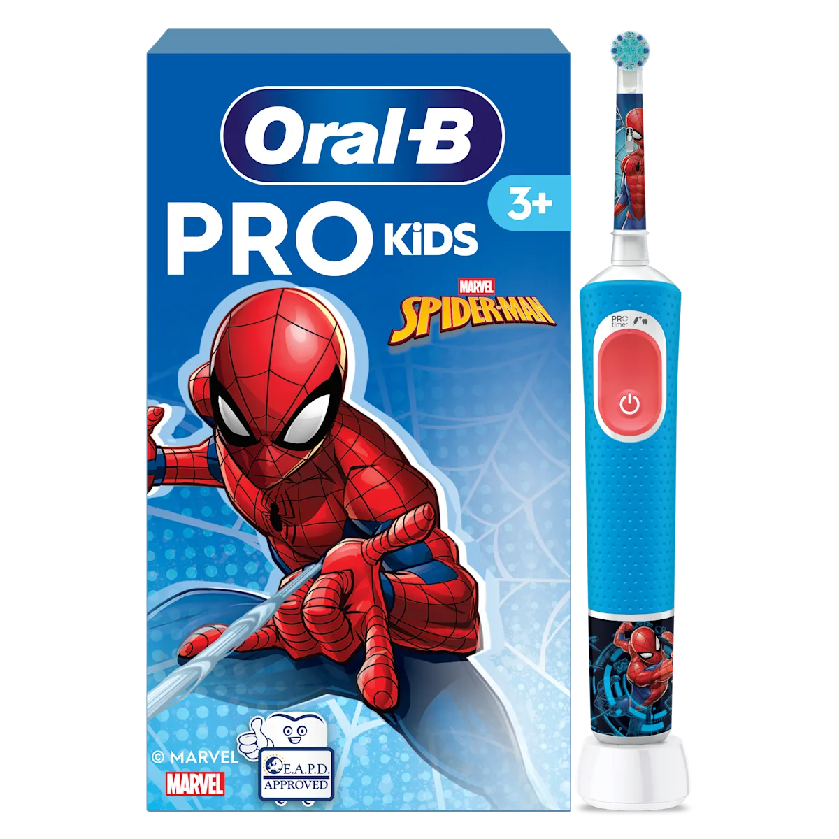 Cepillo de dientes eléctrico Pro-kids Spiderman con 1 cabezal