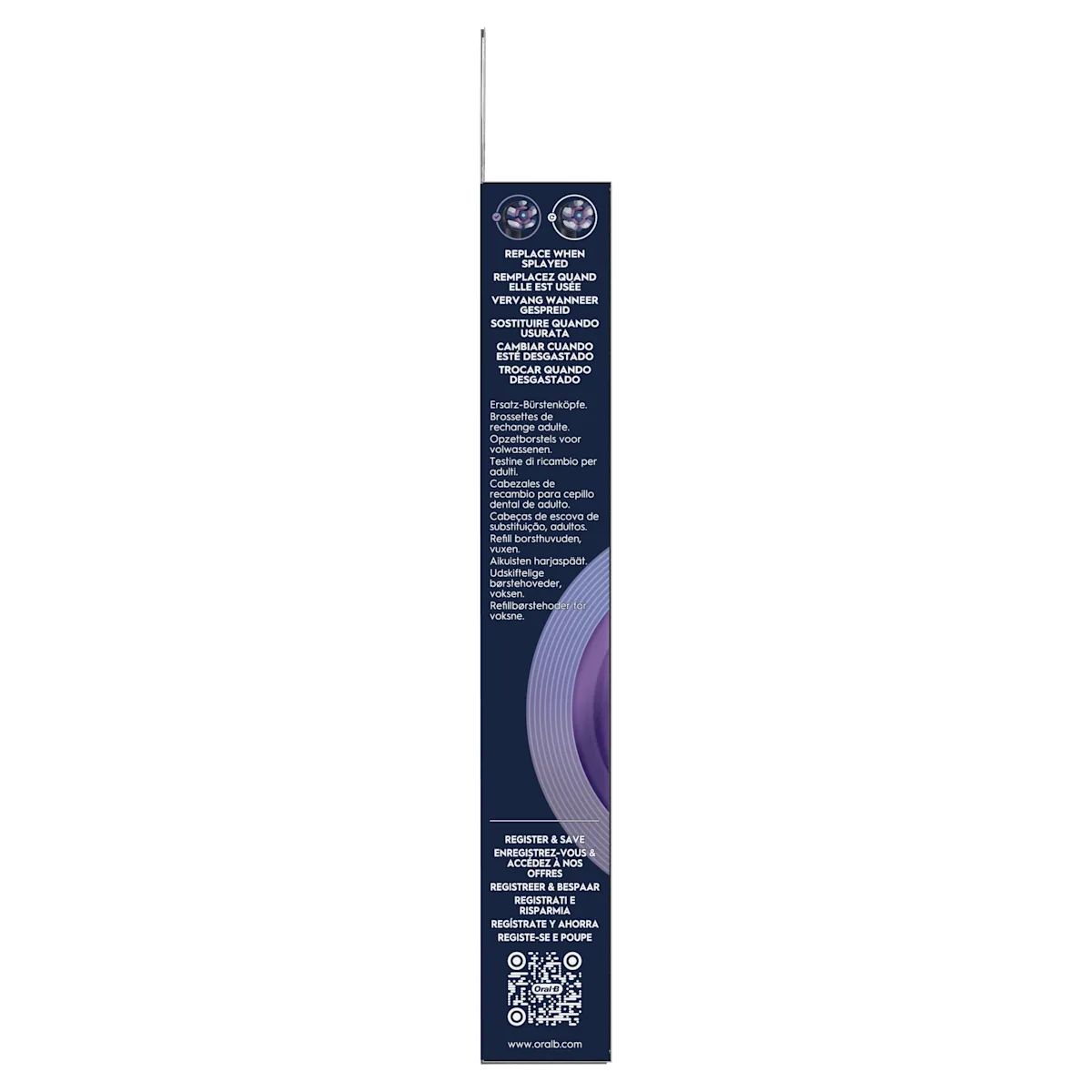 Oral-B iO cabezales de recambio Radiant White, paquete de 3, con la promesa de dientes más blancos desde el primer día.