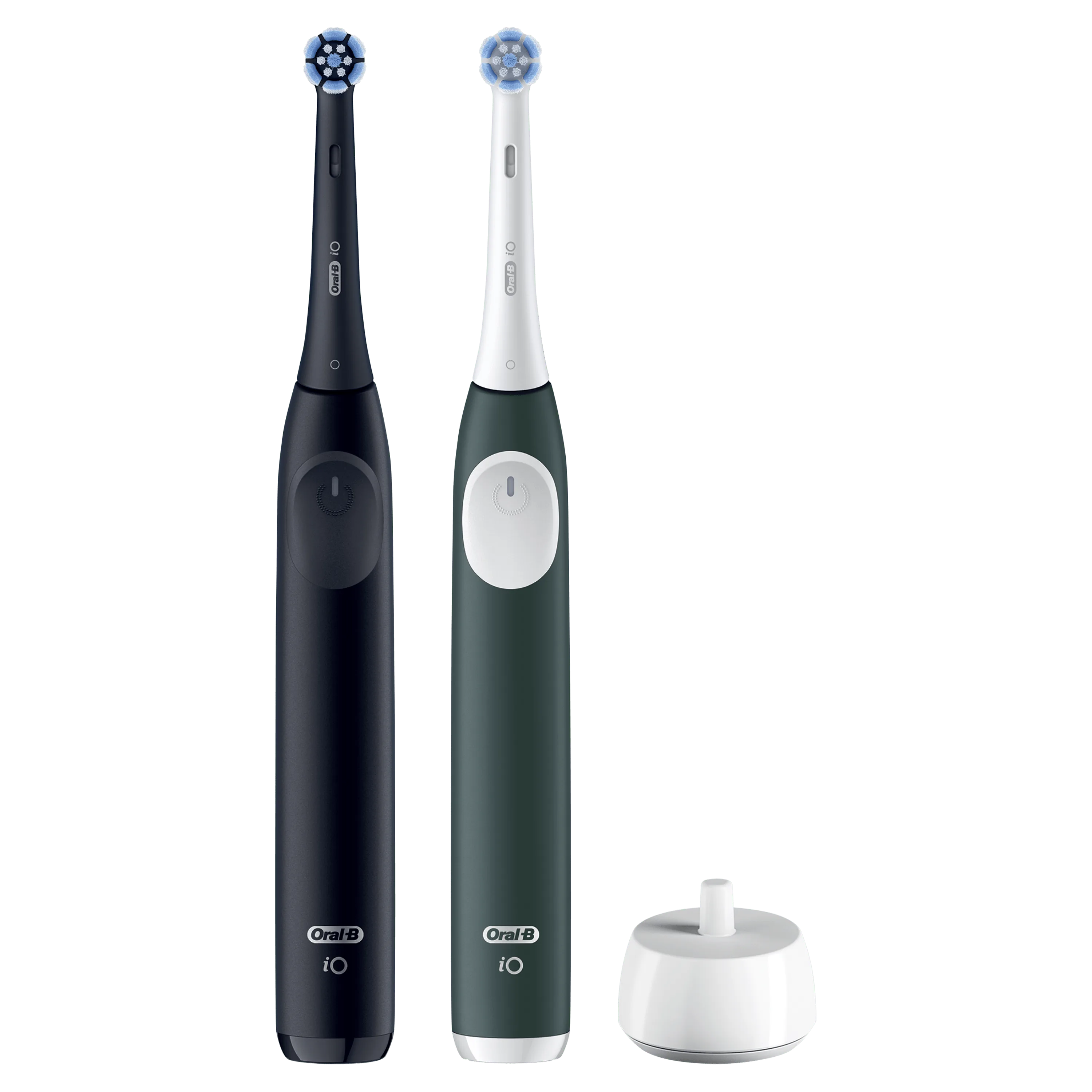 Oral-B iO2 Clean and Gentle con 2 cepillos verde y negro, elimina 100% más placa bacteriana.