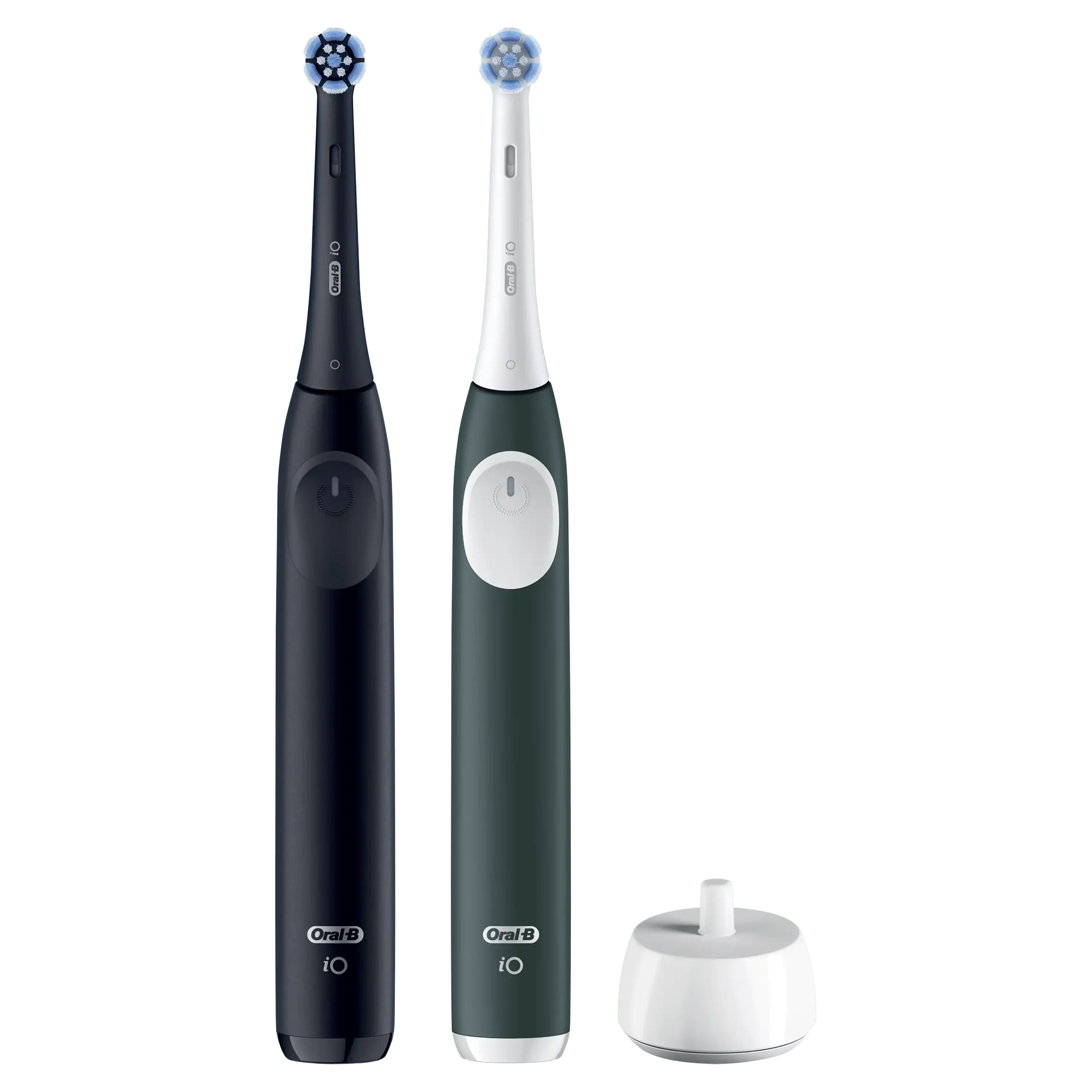 Oral-B iO2 Clean and Gentle con 2 cepillos verde y negro, elimina 100% más placa bacteriana.