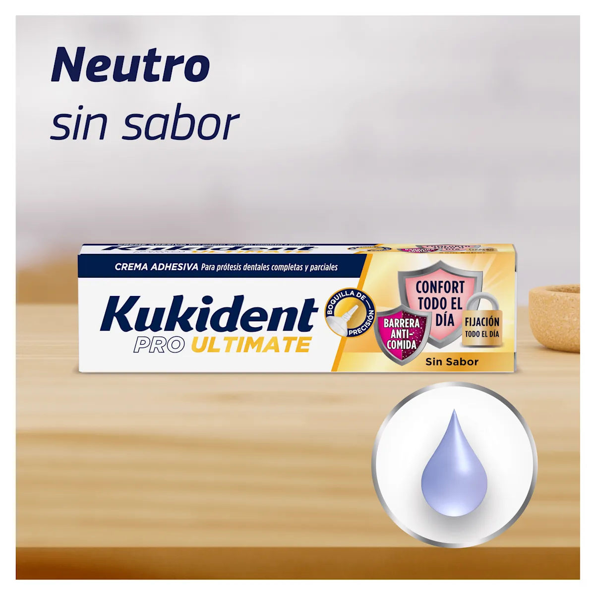 Kukident Pro Ultimate Crema Adhesiva Para Prótesis Dentales Sin Sabor 40gr