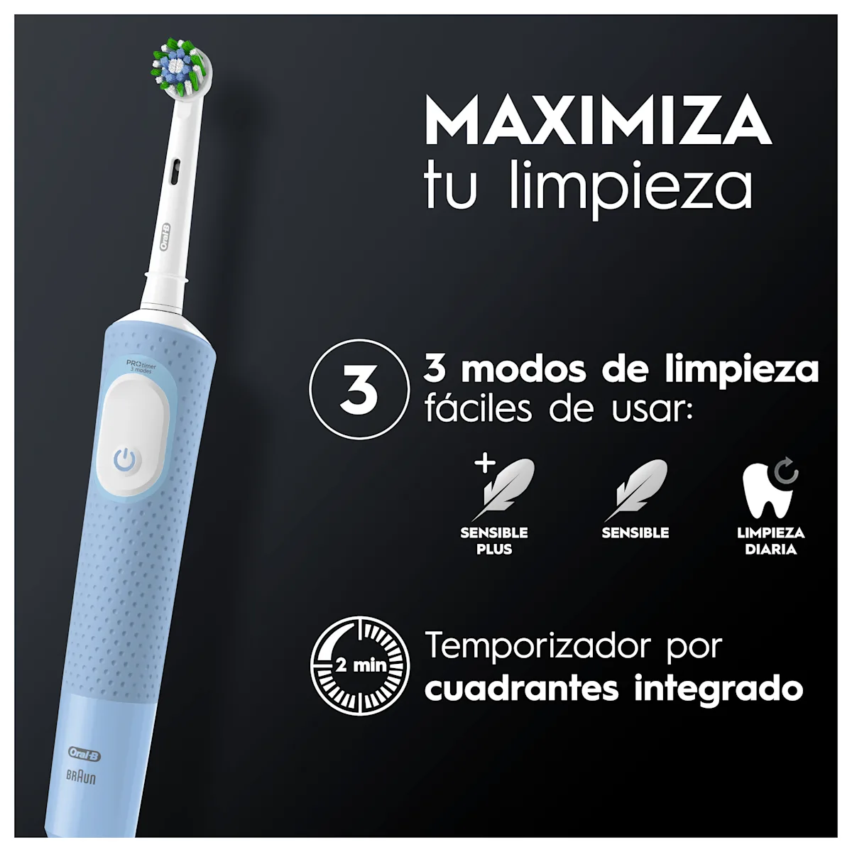 Cepillo de dientes eléctrico recargable Vitality Pro Azul