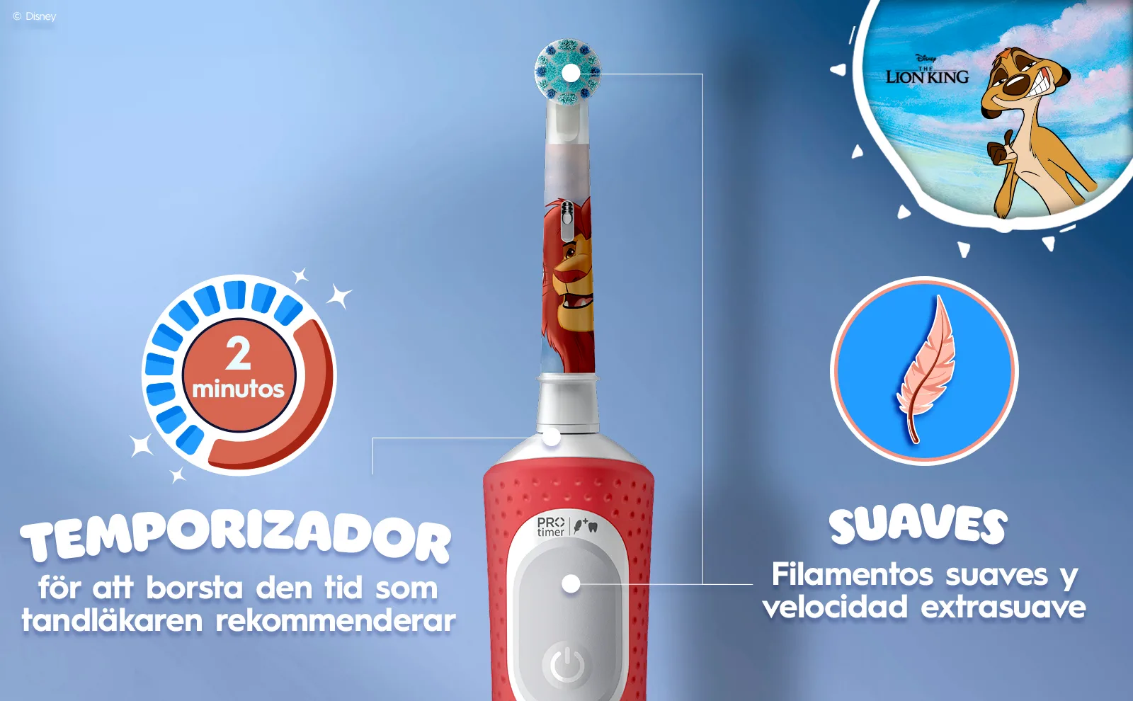Oral-B Pro Kids Lion King Electric Toothbrush with 1 Brush Head-Gallery3