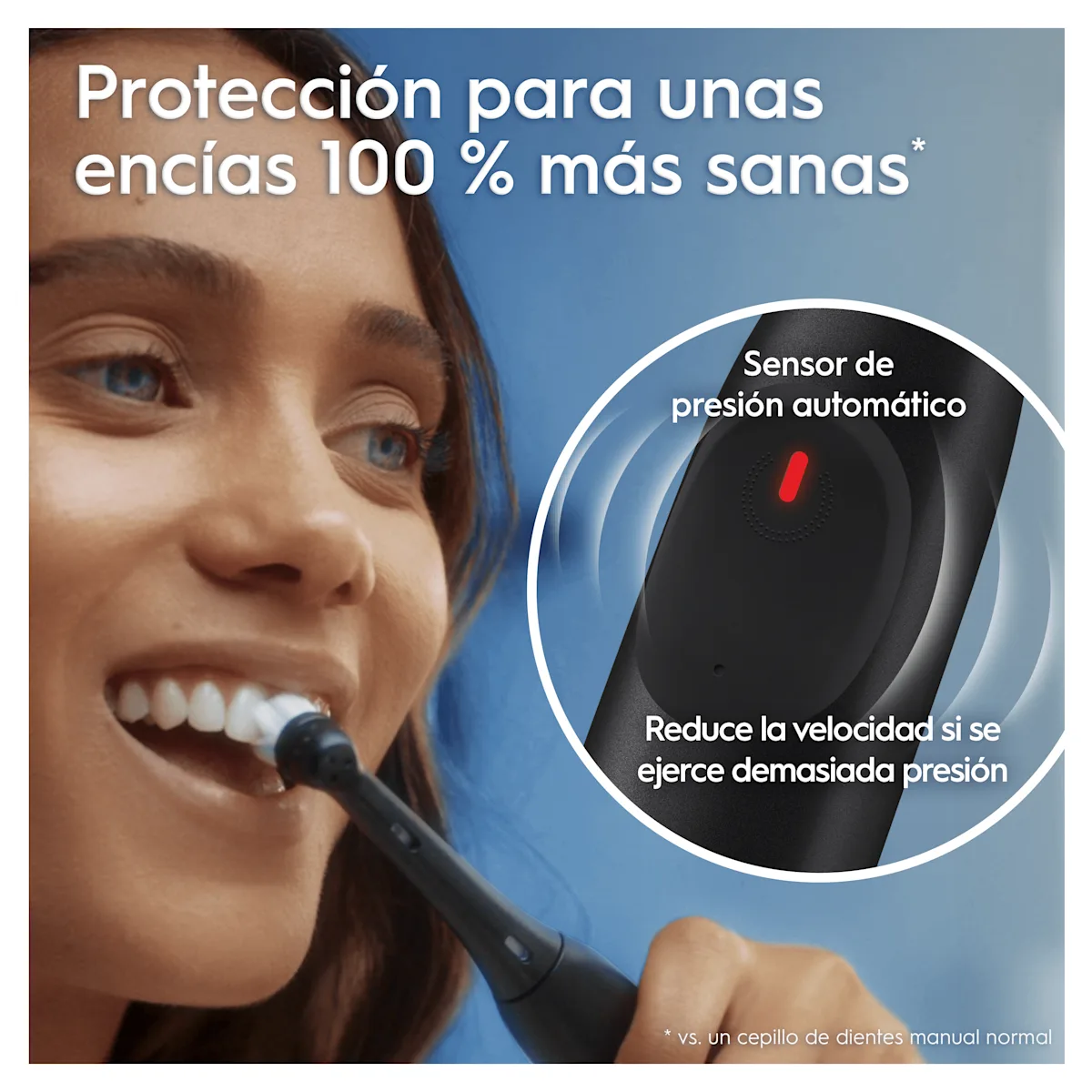 Cepillo de dientes recargable iO2 Negro con funda de viaje