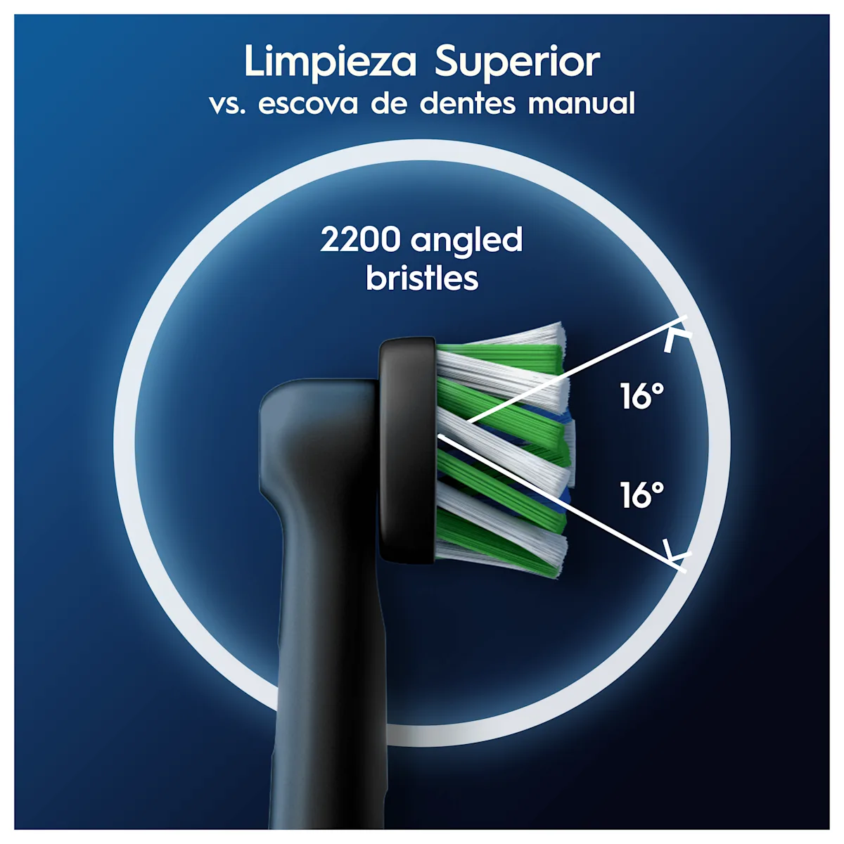 OralB Cross Action Cabezales de recambio pack de 8 Negro