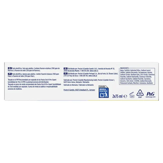 Oral-B Pro-Expert, pack ahorro, con 24 horas de protección contra caries, sensibilidad, placa, sarro y blanqueamiento.