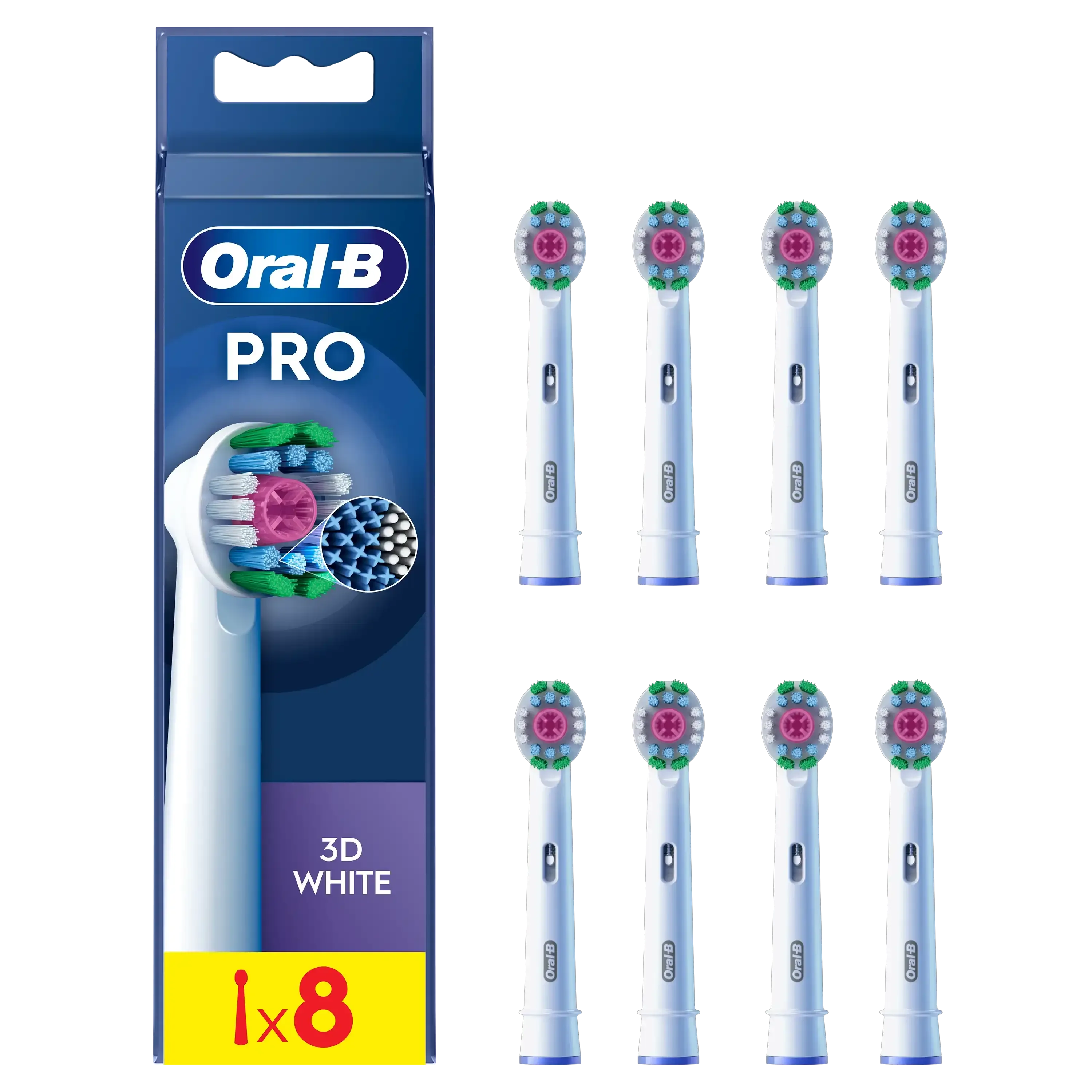 Oral-B Recambios 3DWhite - Pack de 8