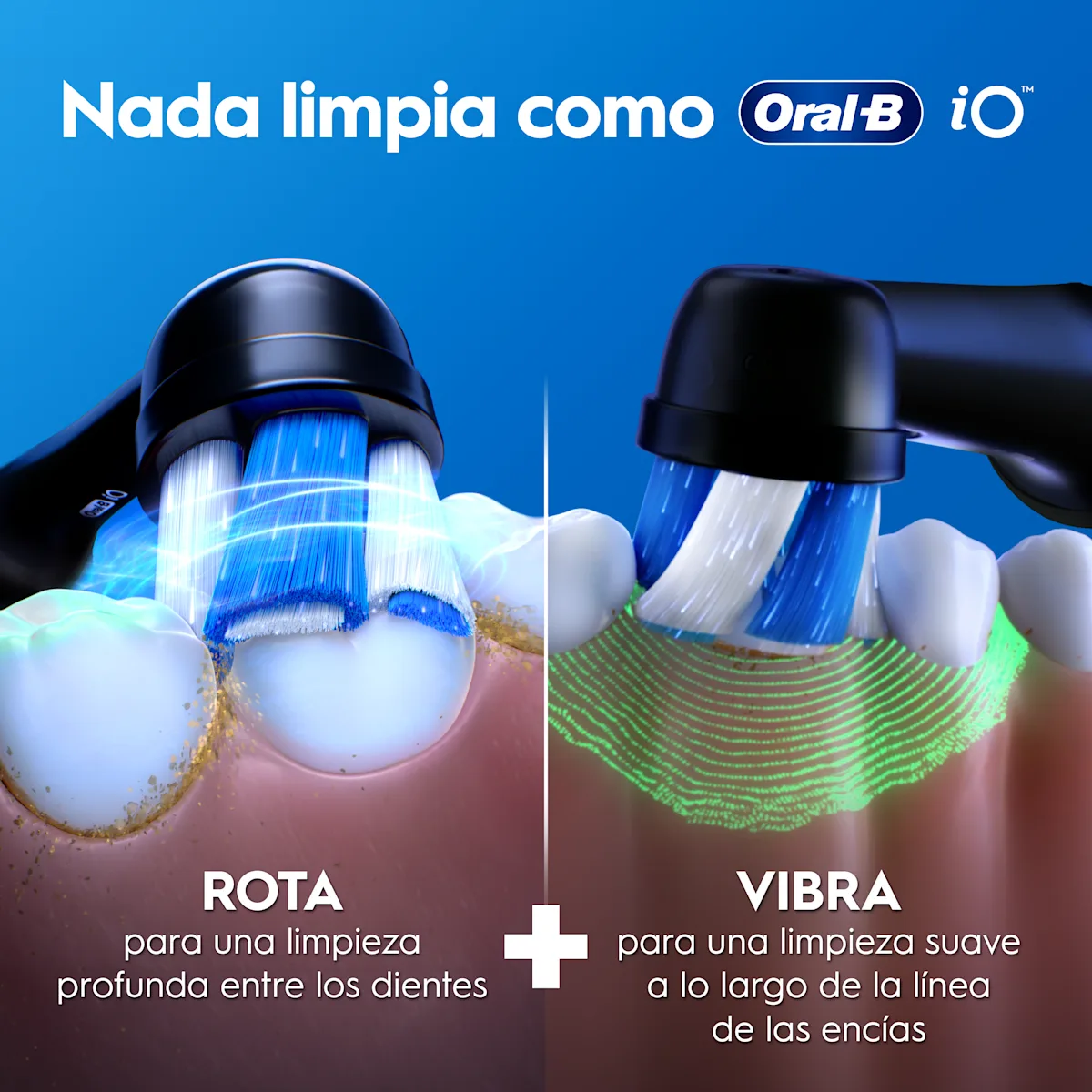 Cepillo de dientes recargable iO2 Negro con funda de viaje
