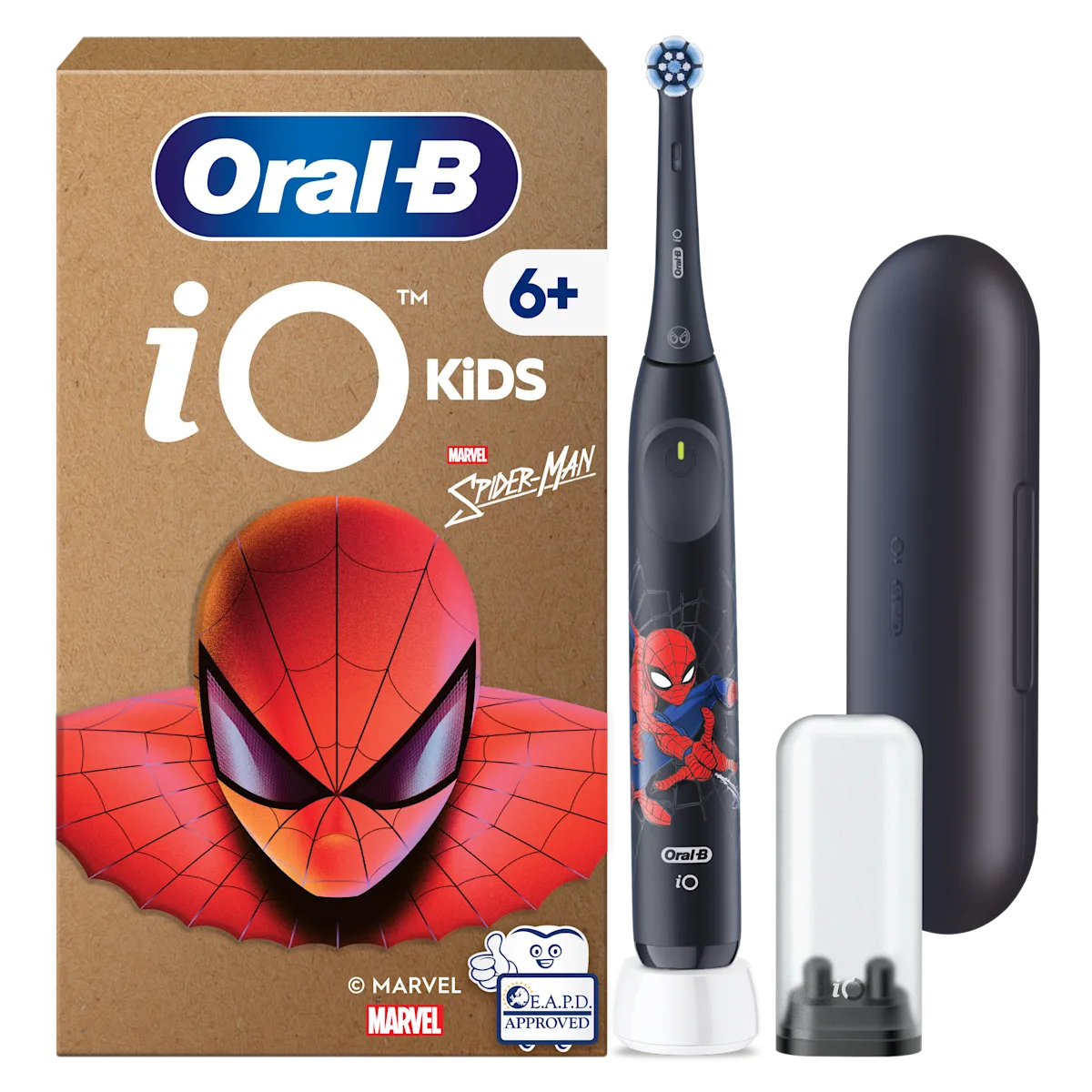 Cepillo de dientes eléctrico Pro-kids Spiderman con 1 cabezal y funda de viaje