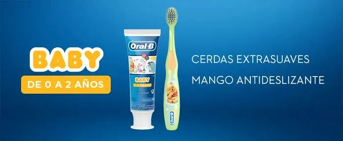 Cepillo y pasta de dientes Oral-B para bebĂ©s de 0 a 2 aĹ„os