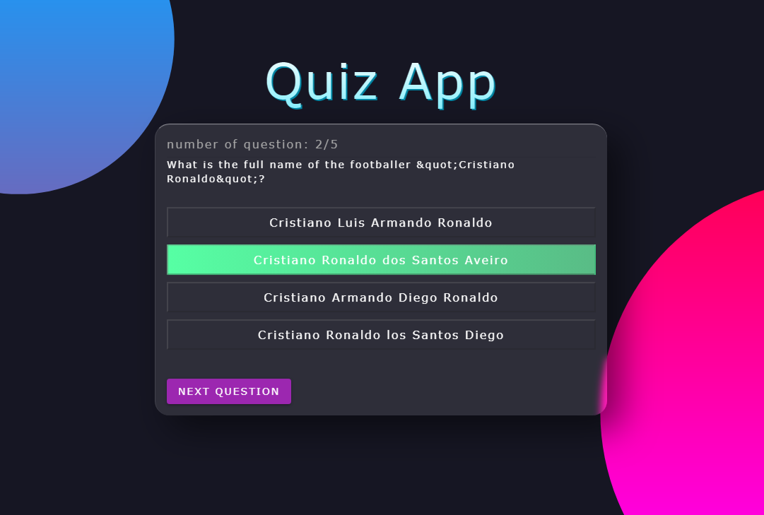 Quiz app | The informative quizzes