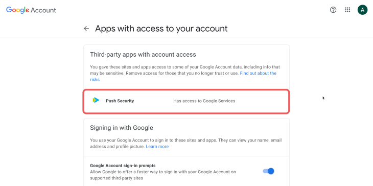 Google Workspace: third_party_apps_select_push