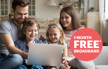 Get one month free broadband when you sign up with Voyager