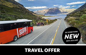 Get a 10% discount on any all-NZ tours or 5% discount on North or South Island tours with Stray Travel