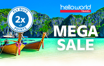 Get 2x points on all bookings over $1,500 with helloworld Travel