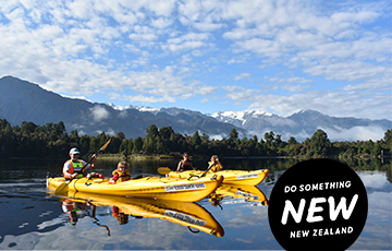 Save with family Kayaking Kiwis Glacier package